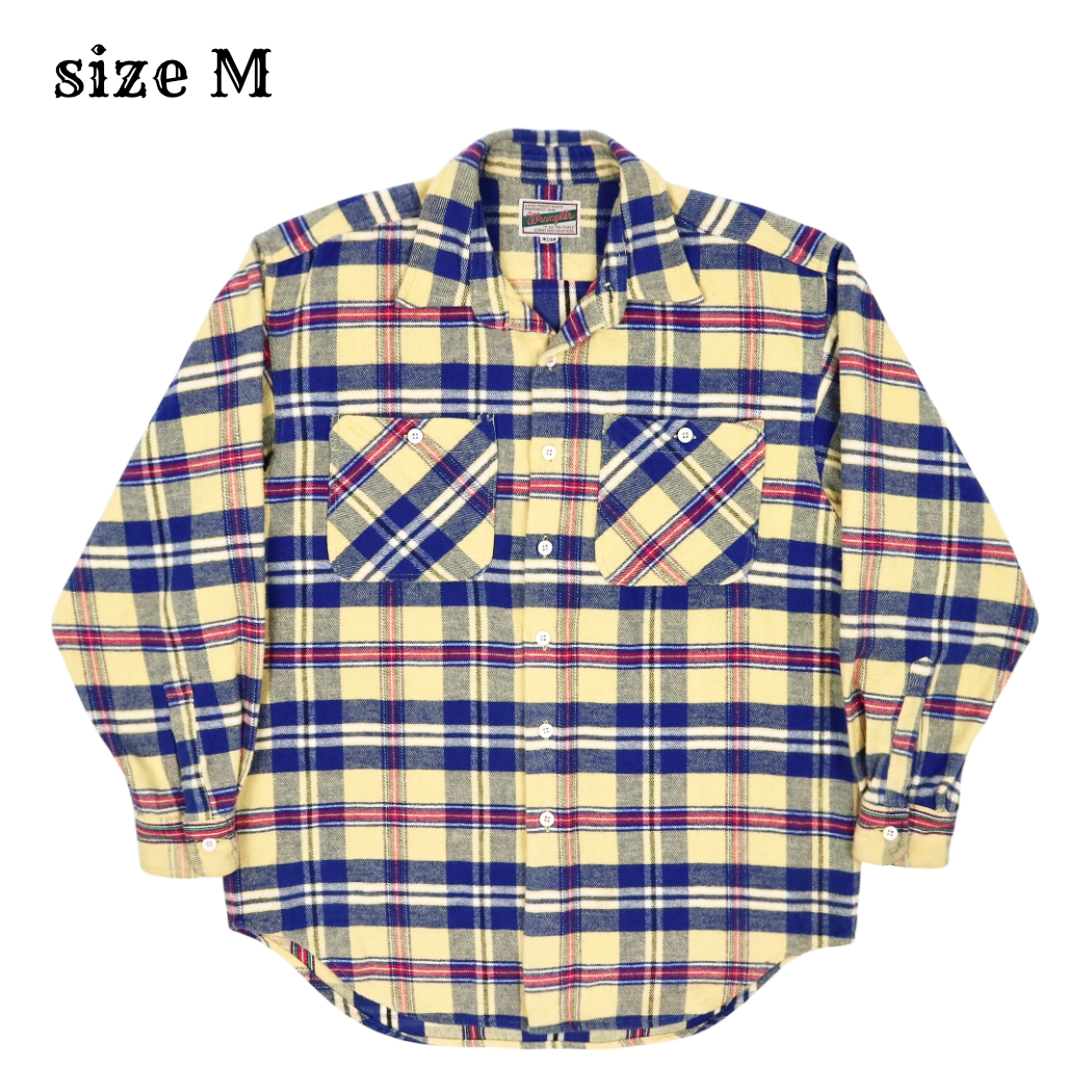 90s Wrangler Japan Flannel Work Shirt Size M