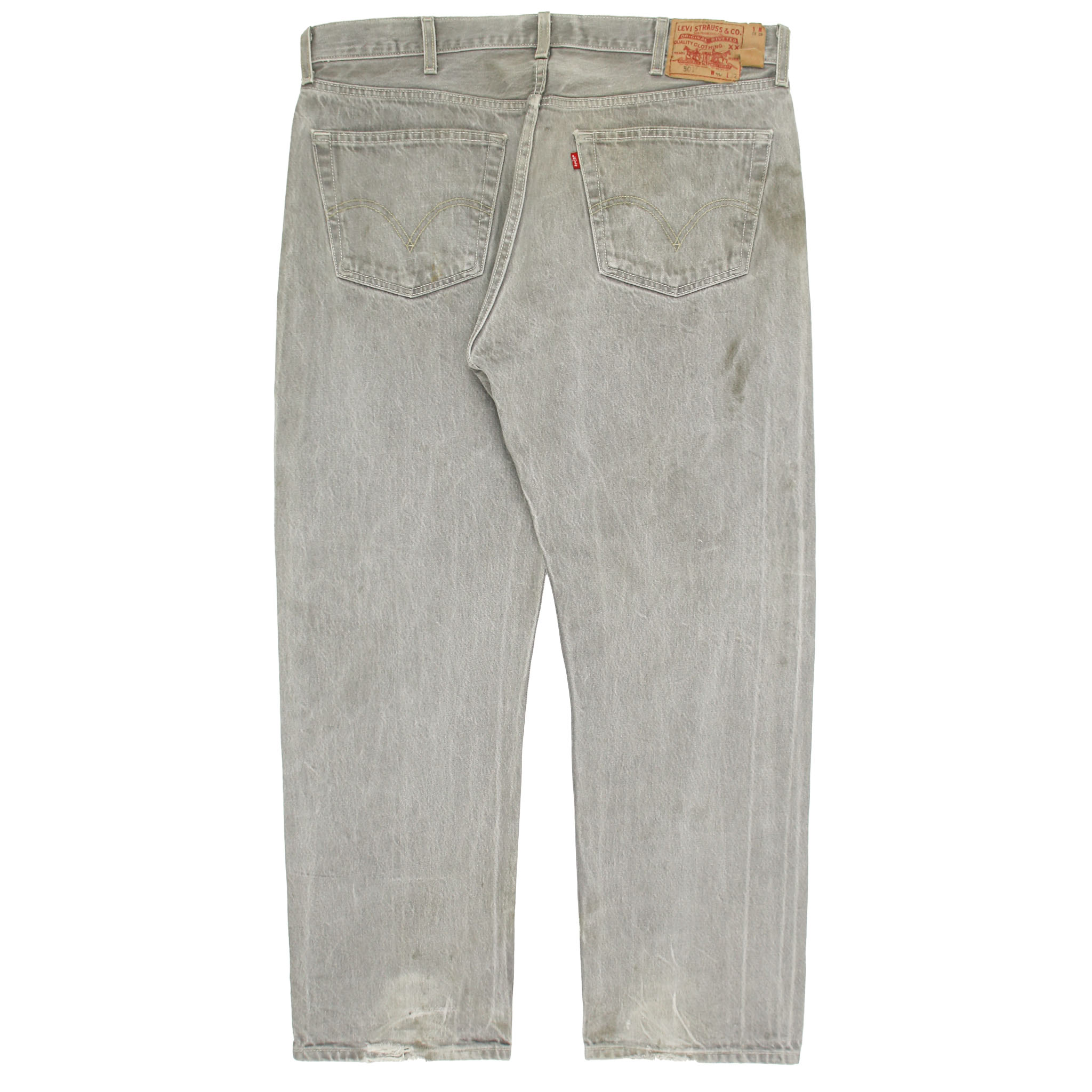 2010s Levi's 501 Gray Denim Jeans Size 38