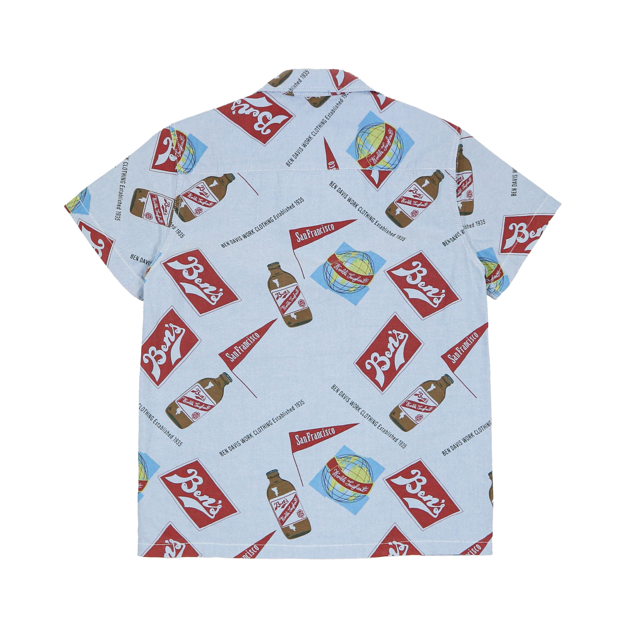 Ben Davis Classic Logo Oxford Cotton Shirt Size S