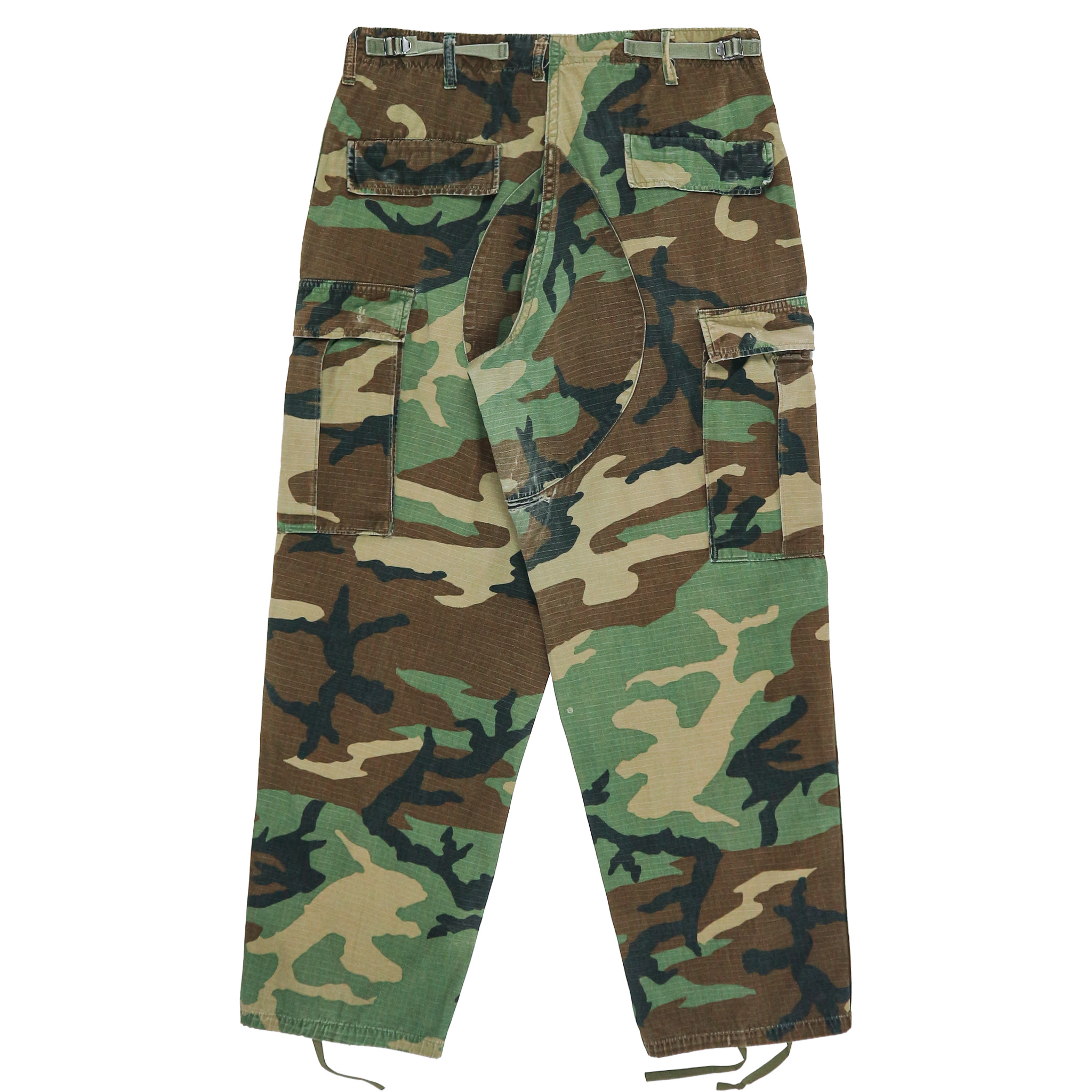 80s U.S. Army Woodland Camo Combat Trousers Size M