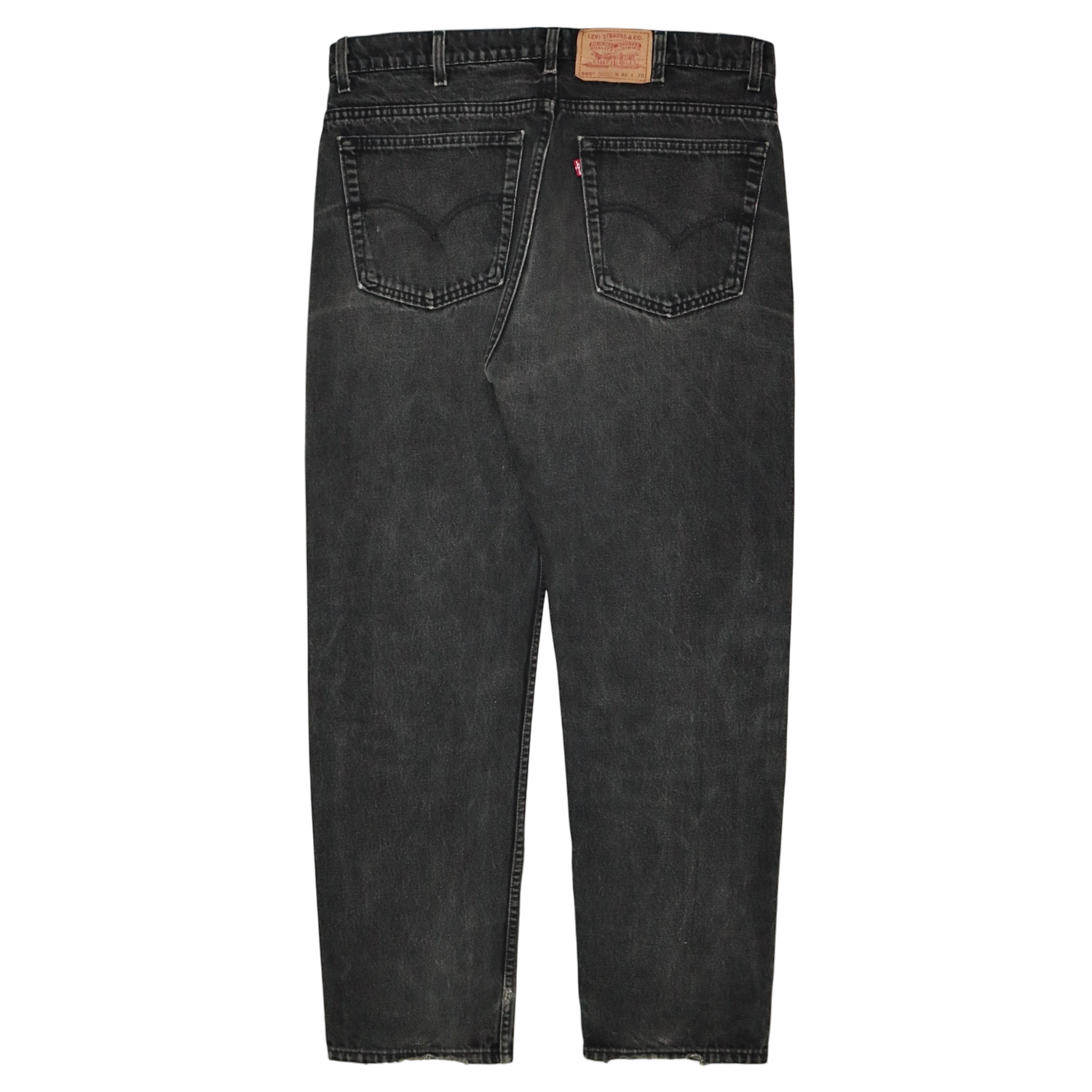 90s Levi's 505 Made in USA Black Denim Jeans Size 38