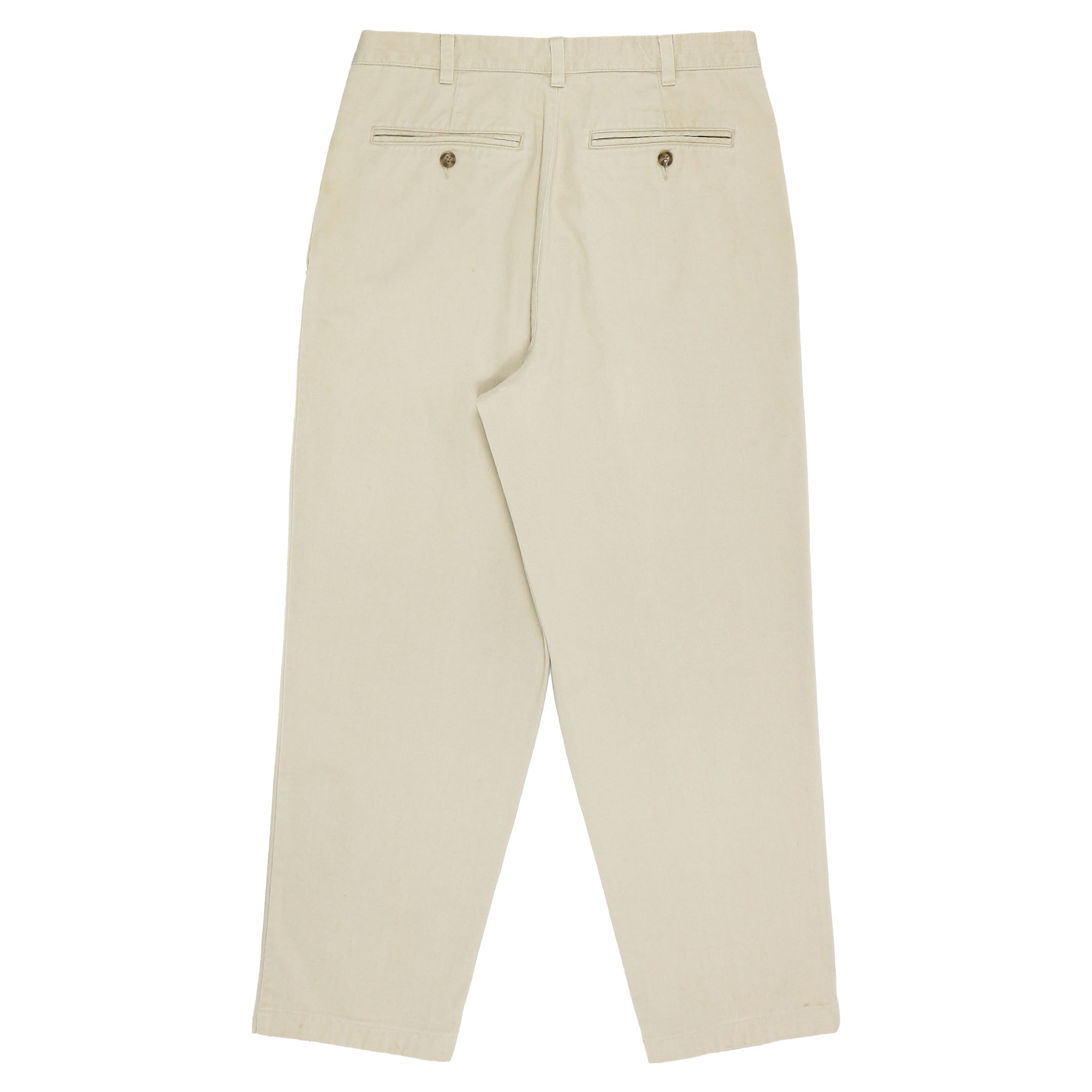 L.L.Bean Classic Pleated Khaki Trousers Size 32