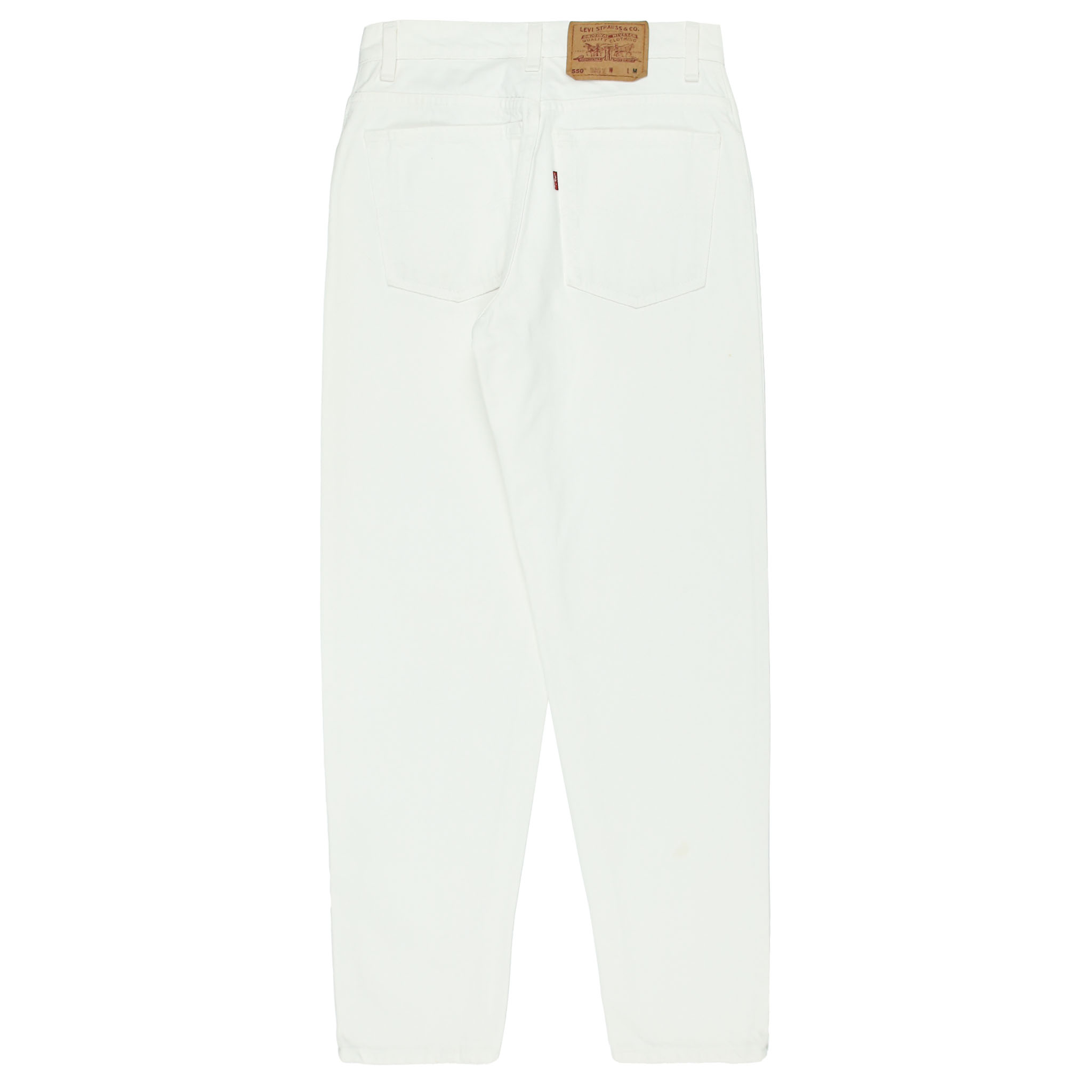 90s Levi's 550 USA White Denim Jeans Size 28