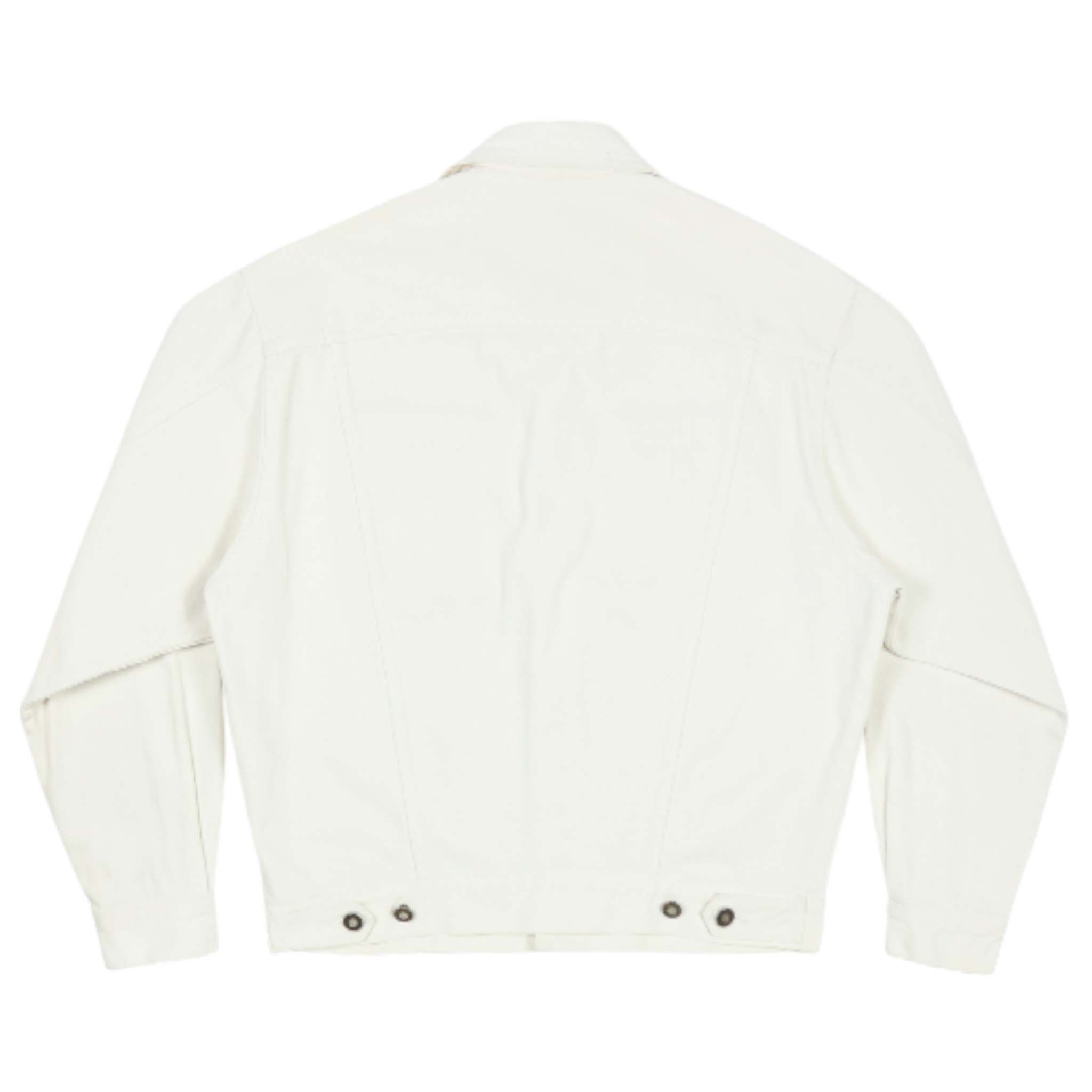 90s Guess White Trucker Denim Jacket Size L