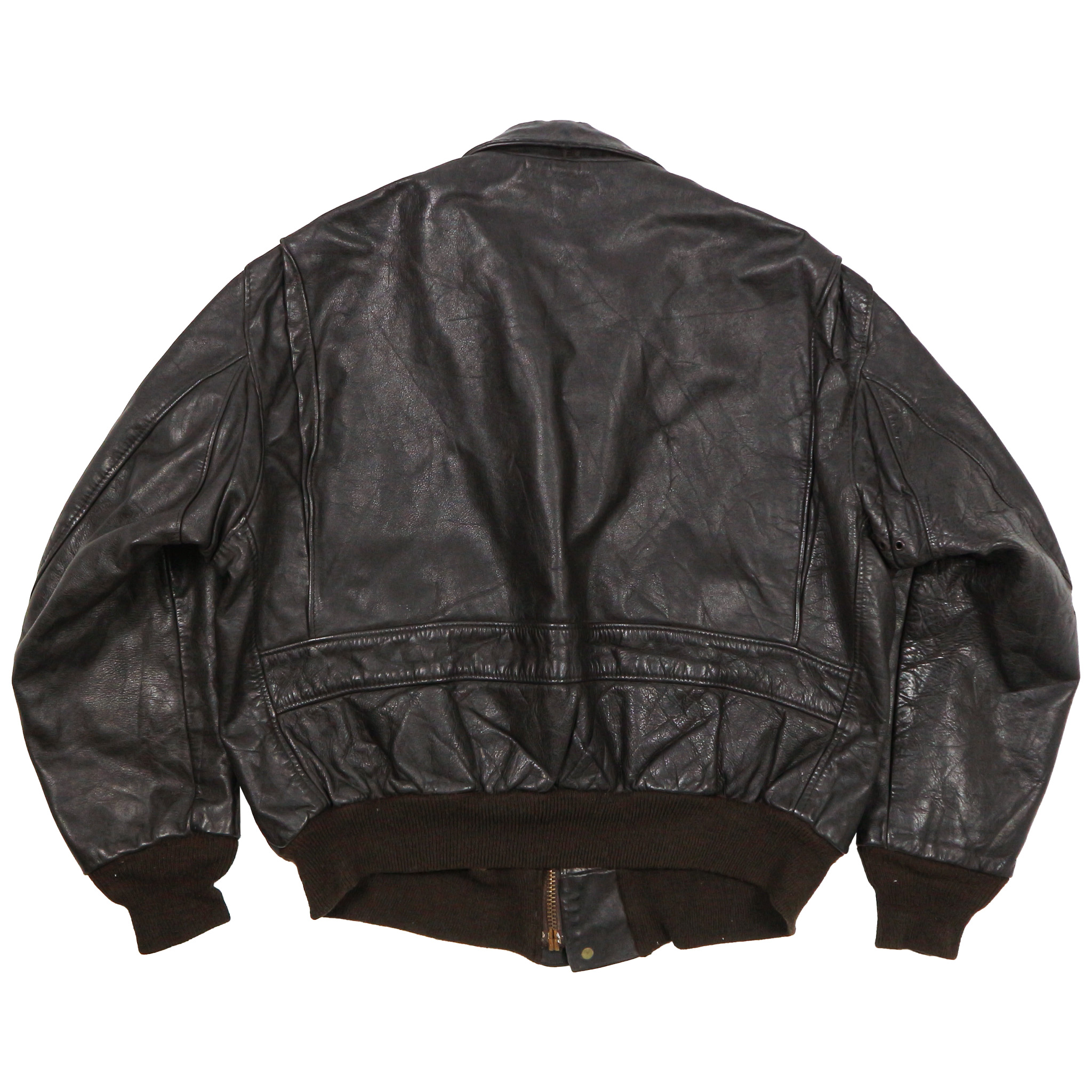 Vtg Schott USA Leather Bomber Jacket Size 2XL