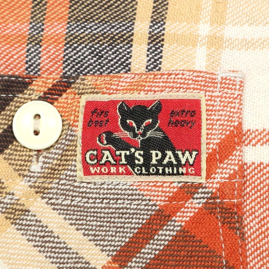 Cat's Paw Flannel Work Shirt Size M