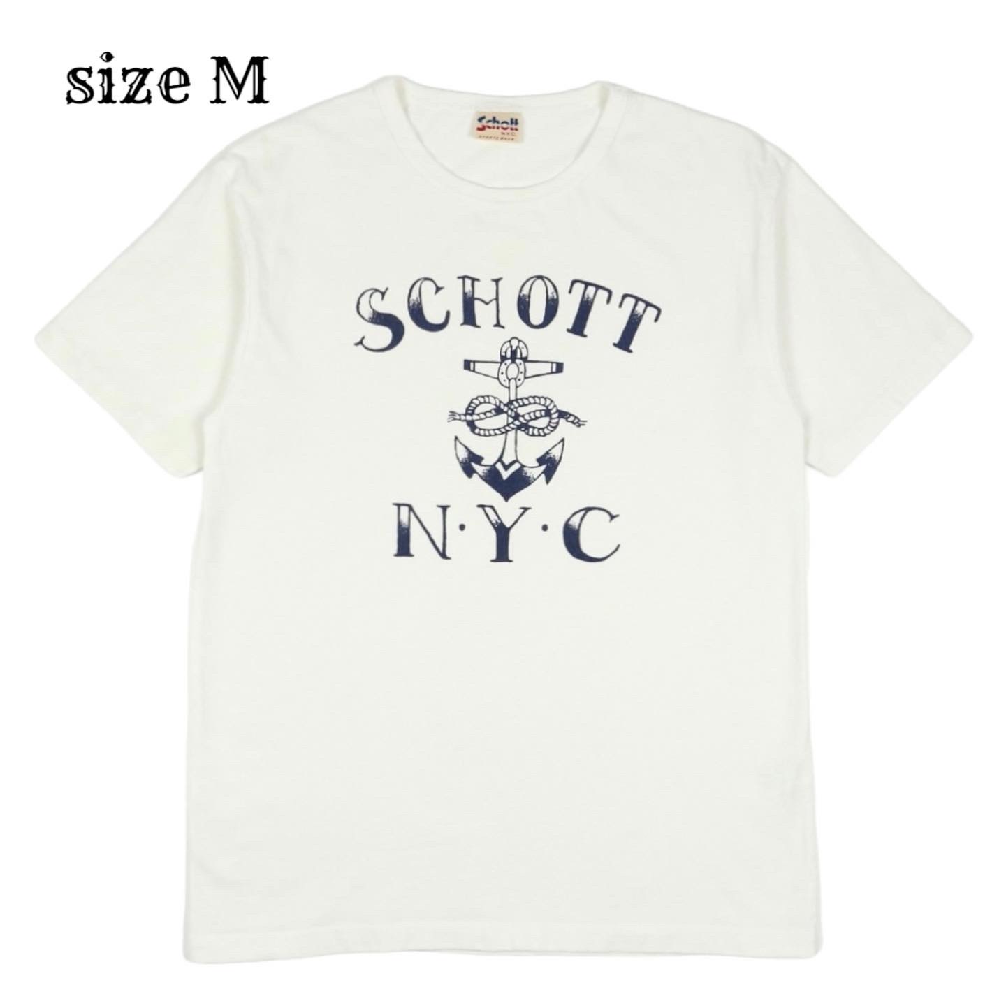 Schott NYC White T-Shirt Size M