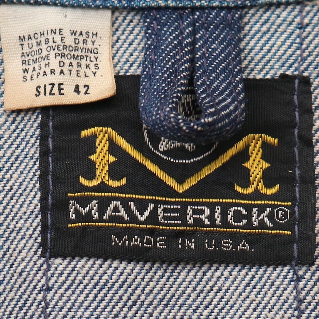 Vintage 70s Maverick Denim Jacket H-D Patch Size L