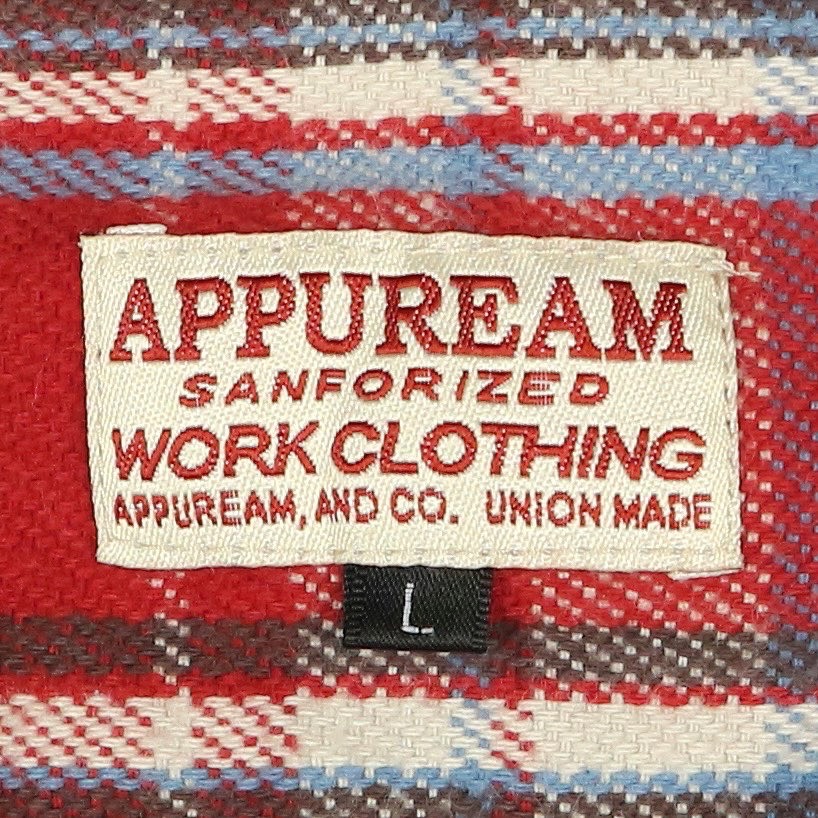 APPUREAM Heavy Flannel Work Shirt Size S