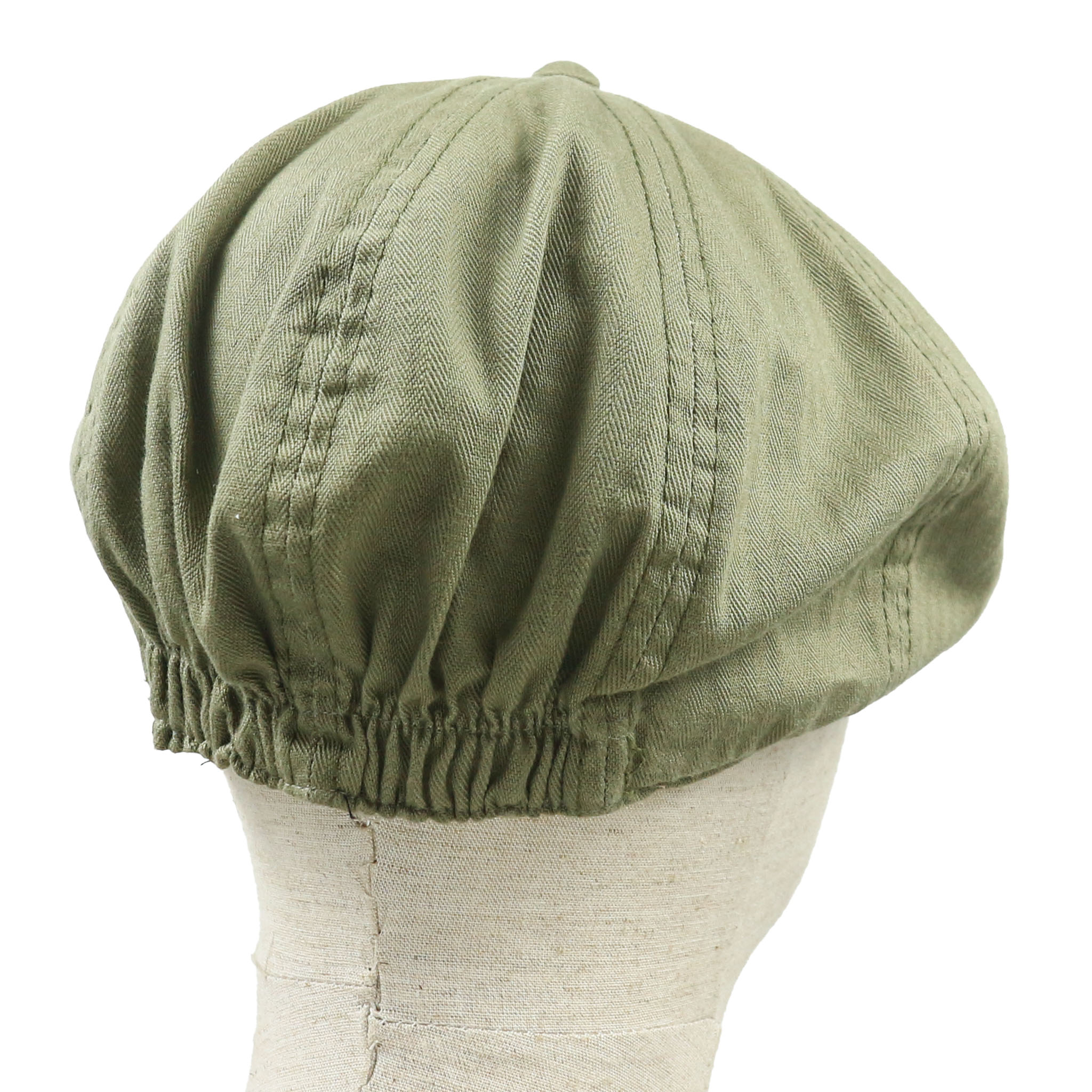 The Real McCoy’s Olive Herringbone Newsboy Cap