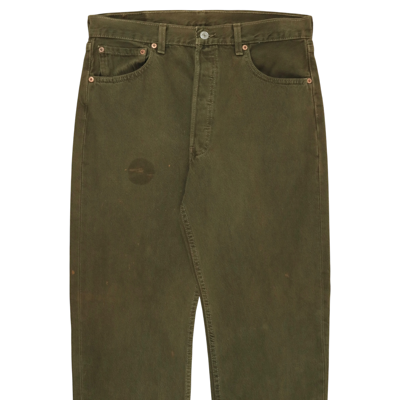 2000s Levi's 501 Olive Dyed Denim Jeans Size 33