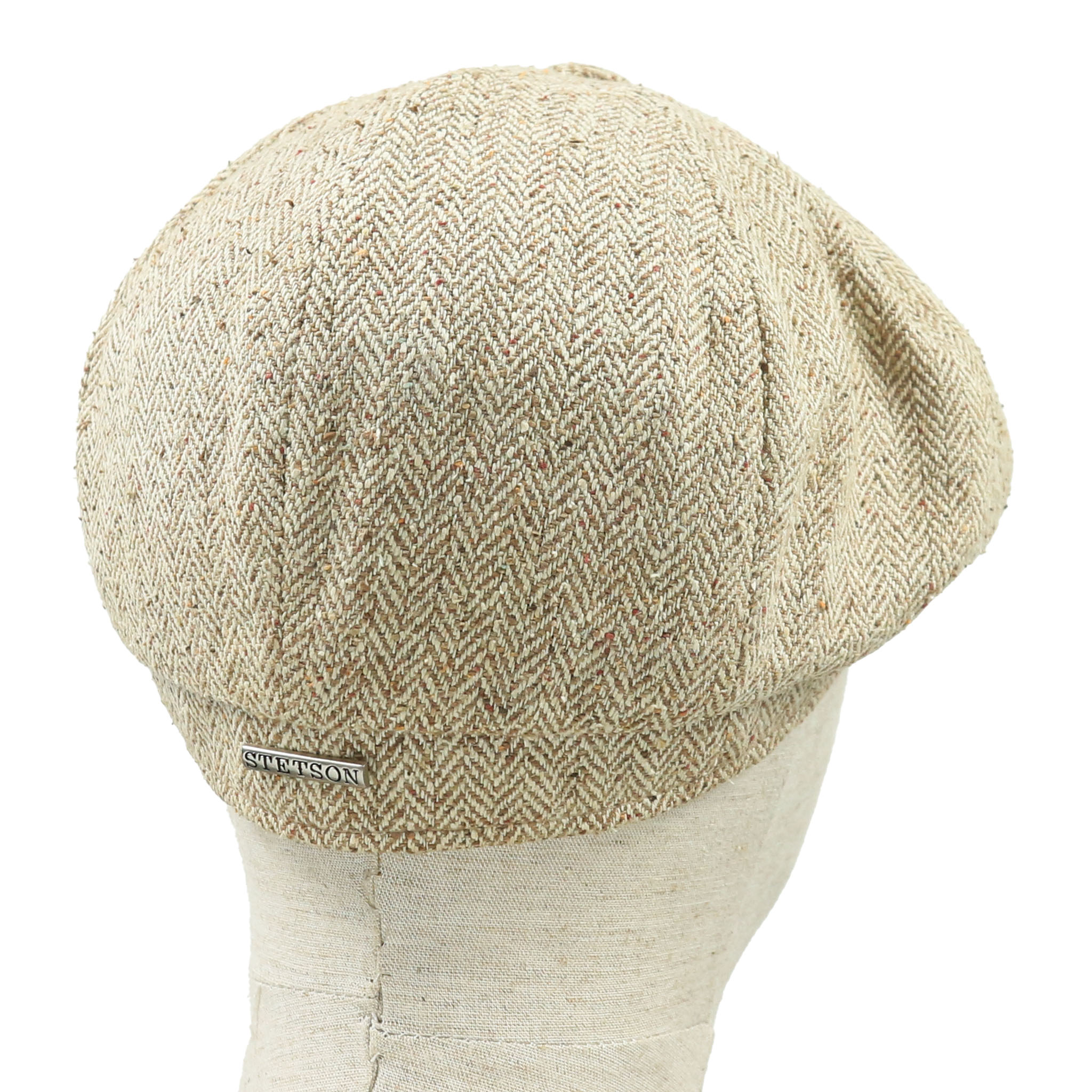 Stetson USA Silk Herringbone Newsboy Cap