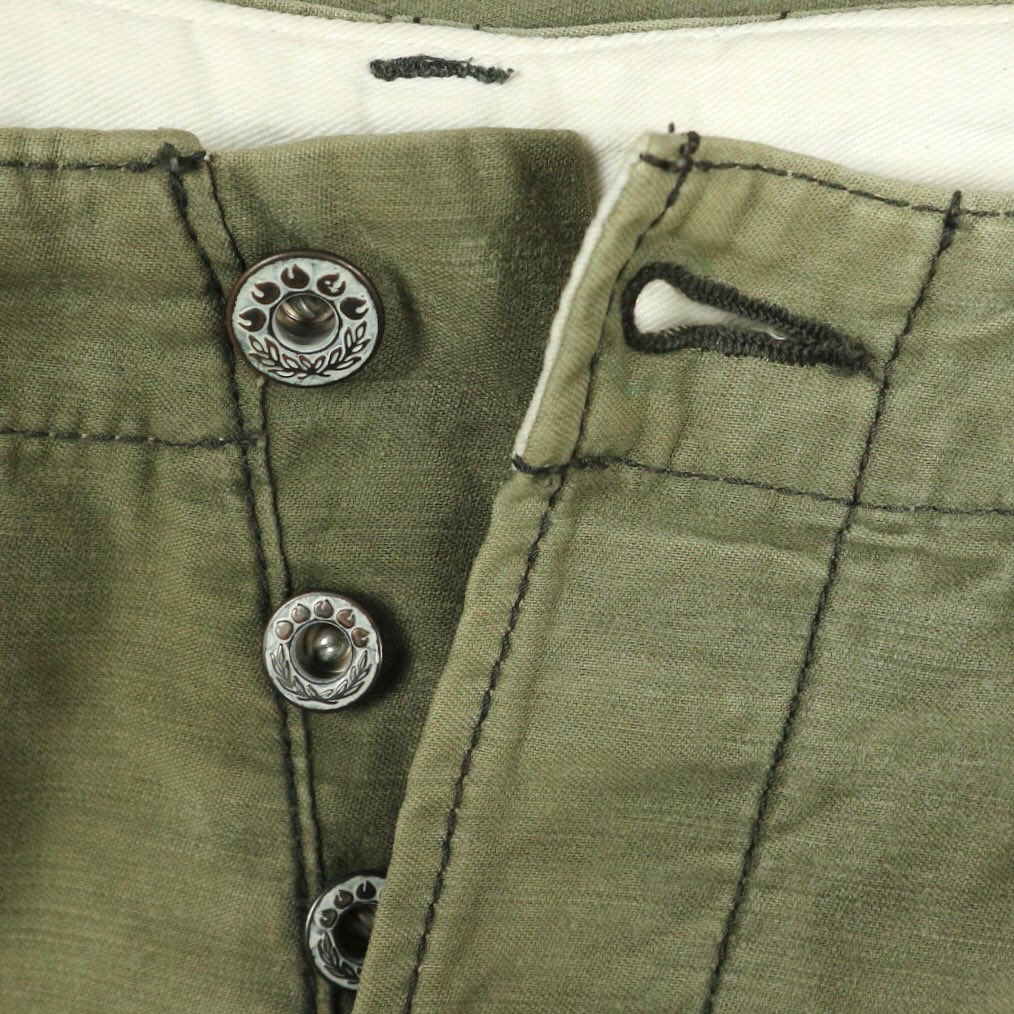 Momotaro Olive Sateen Cargo Pants Size 29