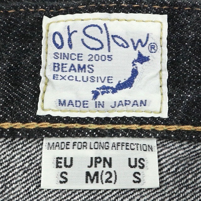 orSlow x Beams 701ZBB Selvedge Jeans Women Size 27