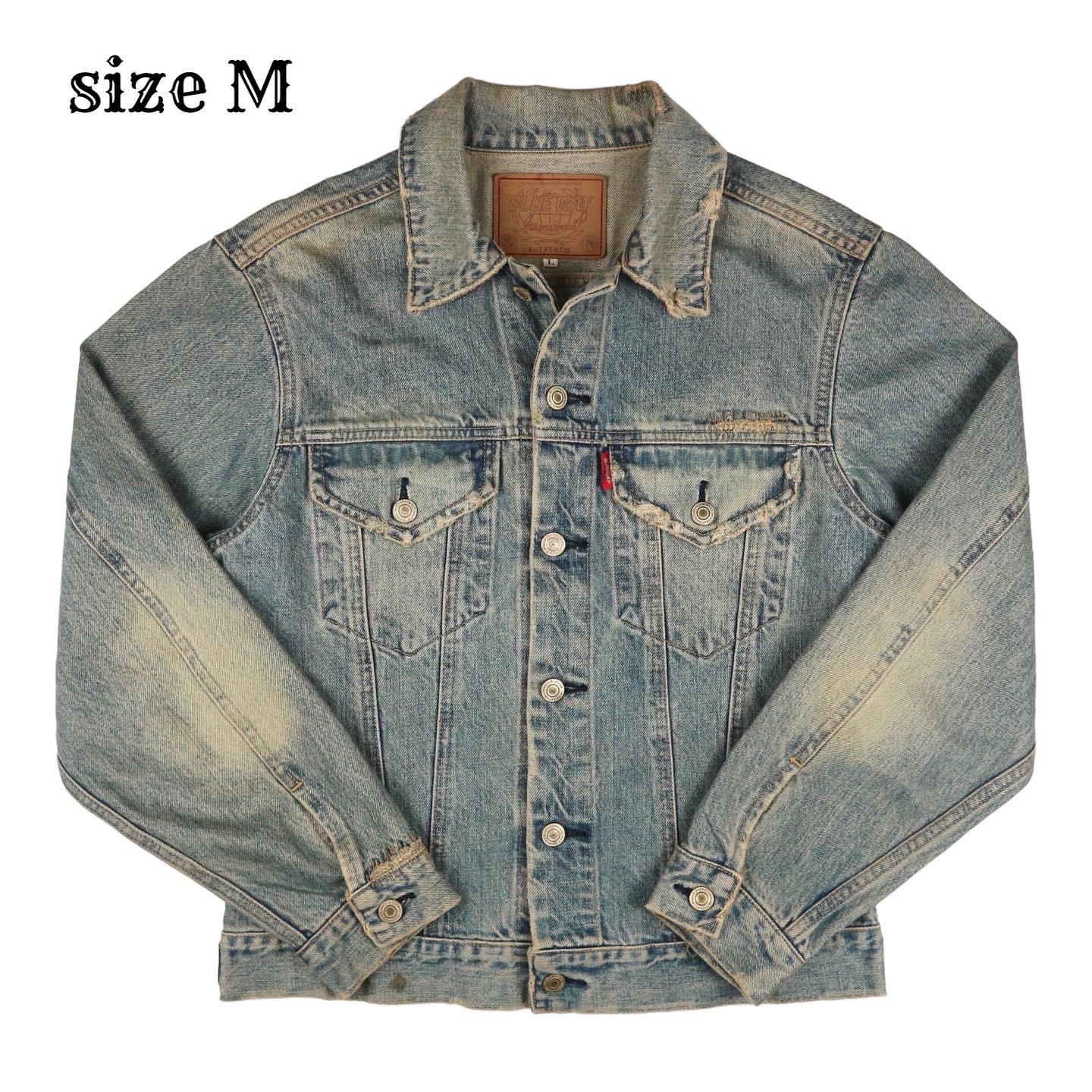 Blue Way Denim Trucker Jacket Size M