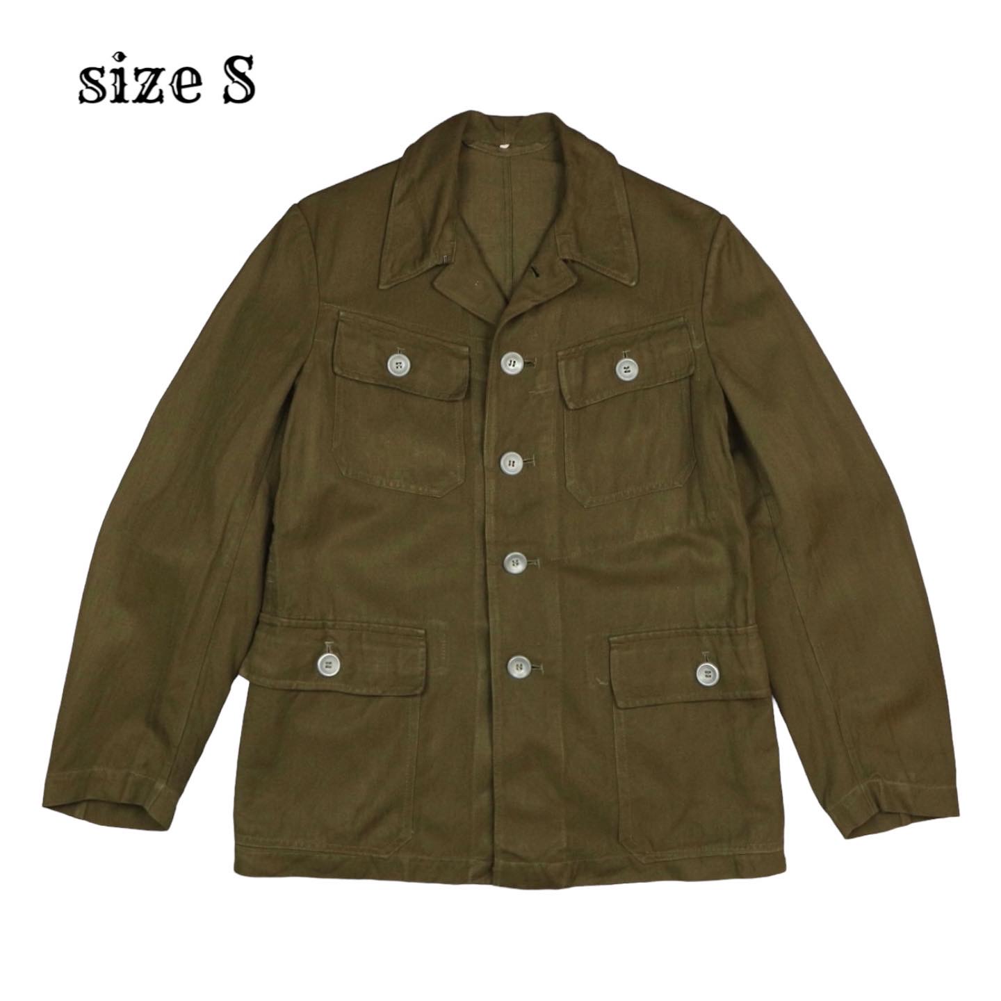 Military Herringbone Field Jacket Size S