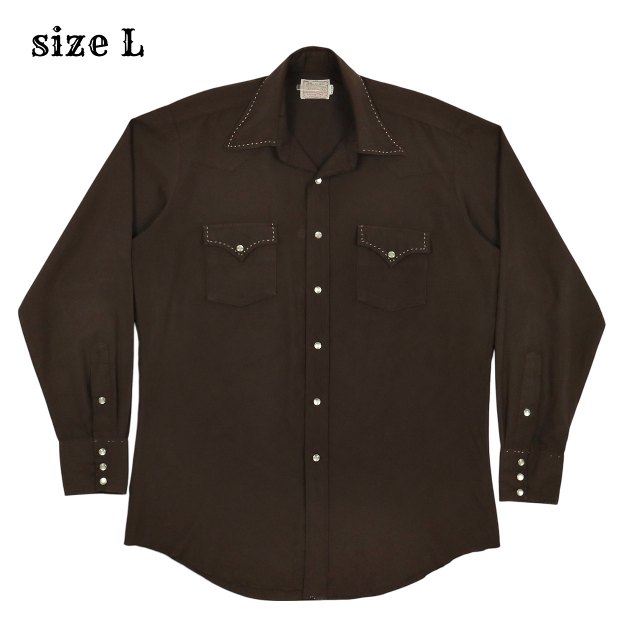 Vintage 70s H Bar C USA Western Shirt Size L