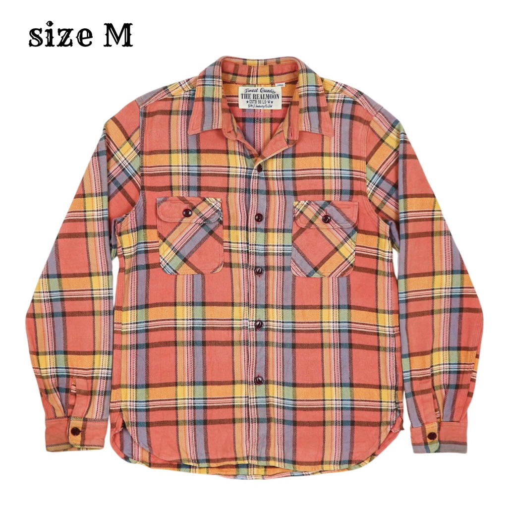 Realmoon Japan Heavy Flannel Work Shirt Size M