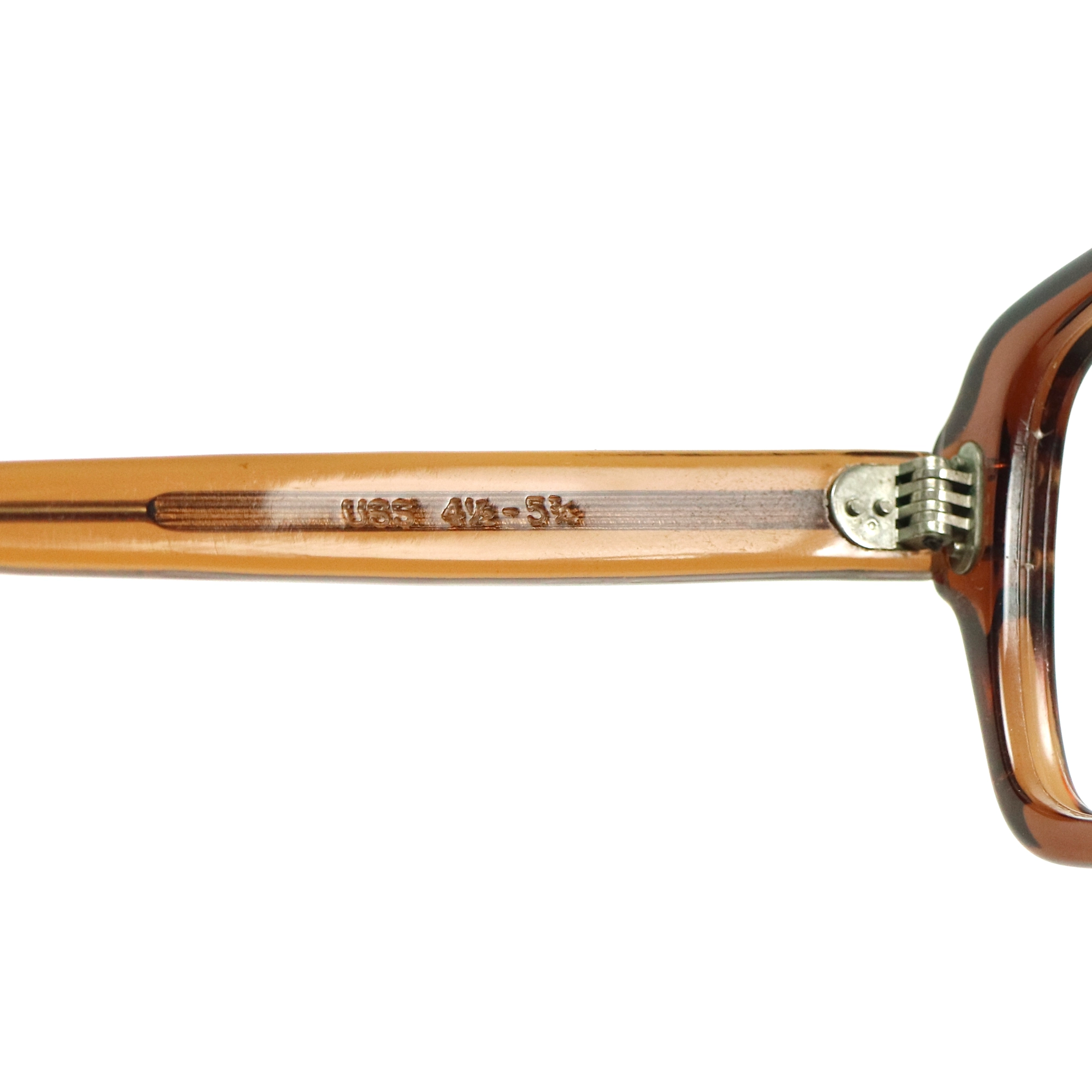 80s U.S. Military Issue Glasses Square Frame - Brown [48-22]