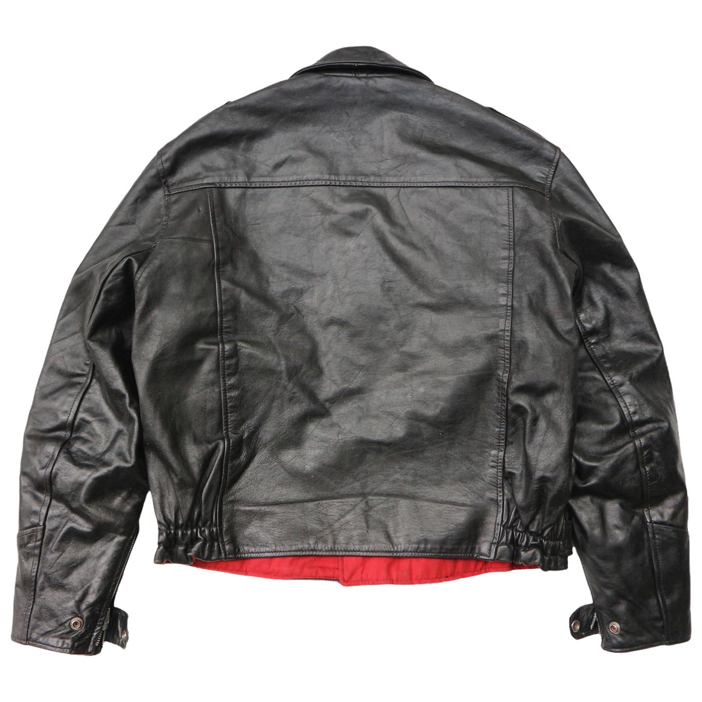 Vintage 70s Sears Biker Leather Jacket Size L