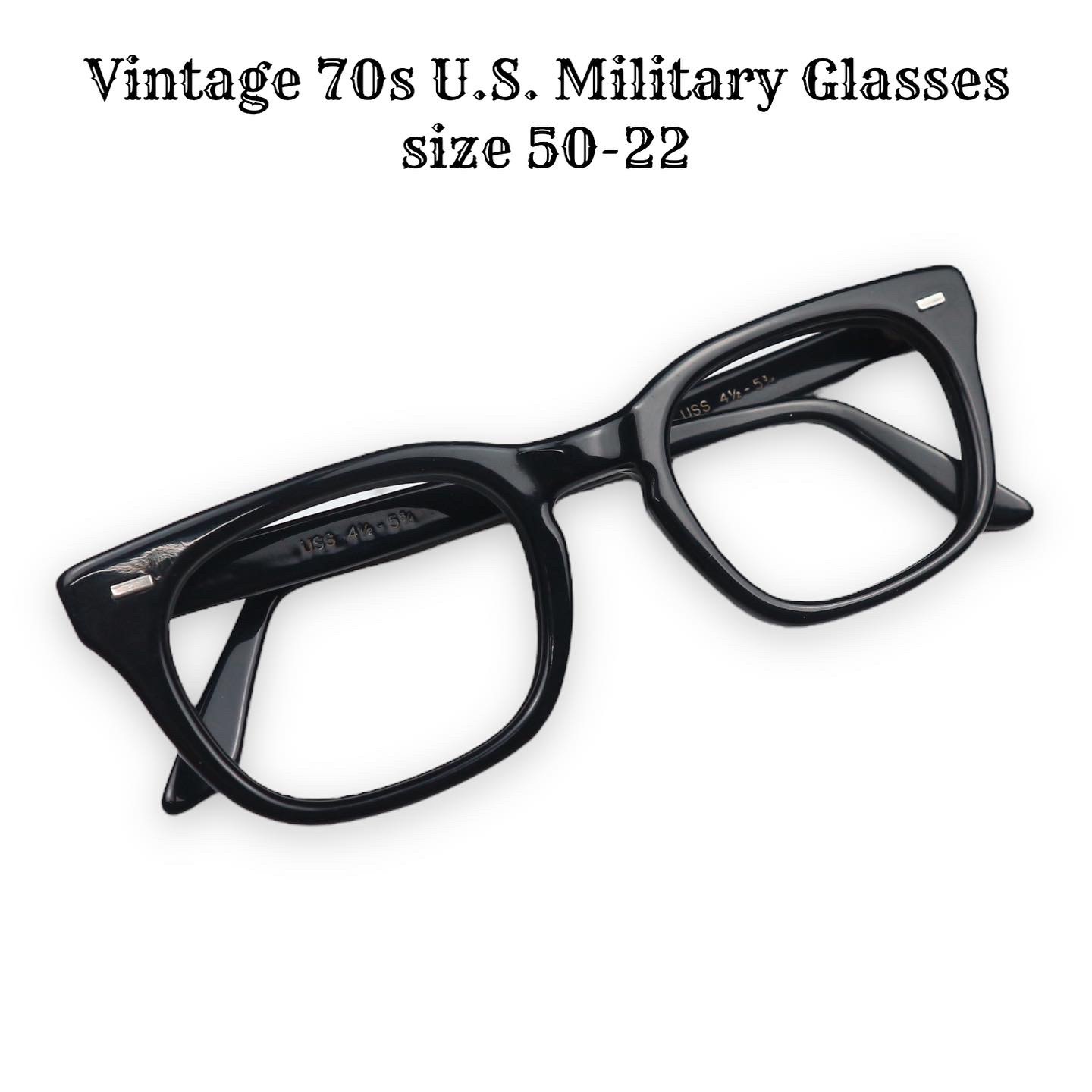 Vintage 70s U.S. Military Glasses Size 50-22