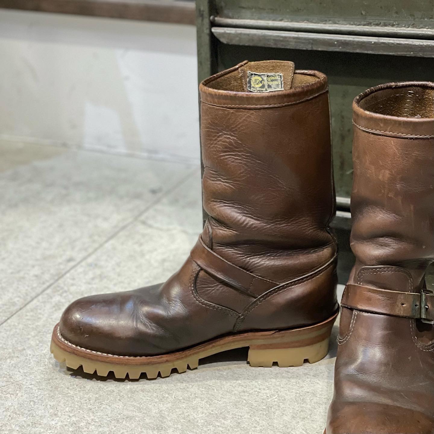 Vintage 80-90s Chippewa Engineer Boots Size 8.5D