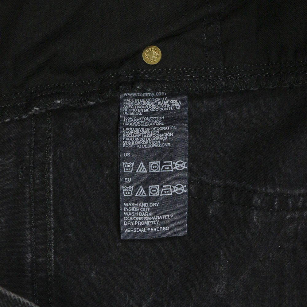 00s Tommy Hilfiger Black Denim Jeans Size 38