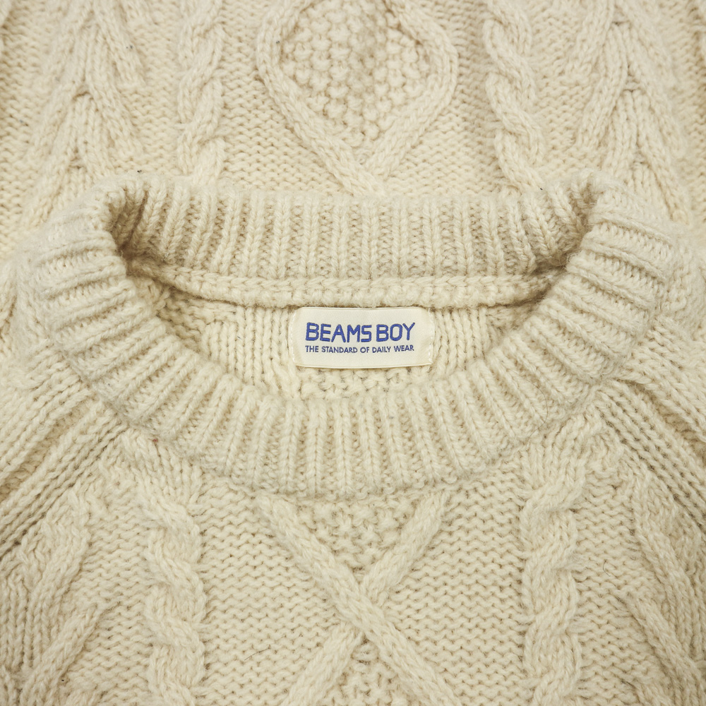Beams Boy Wool Knitted Sweatshirt Women Size M