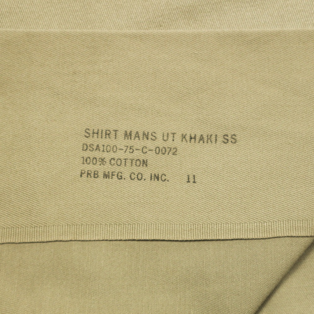 Vtg 70s U.S. Army UT Khaki SS Officer Shirt Size M
