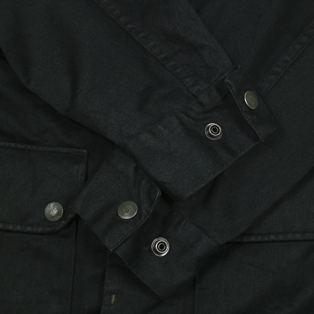 Vtg French Army Black-dyed Field Jacket Size S