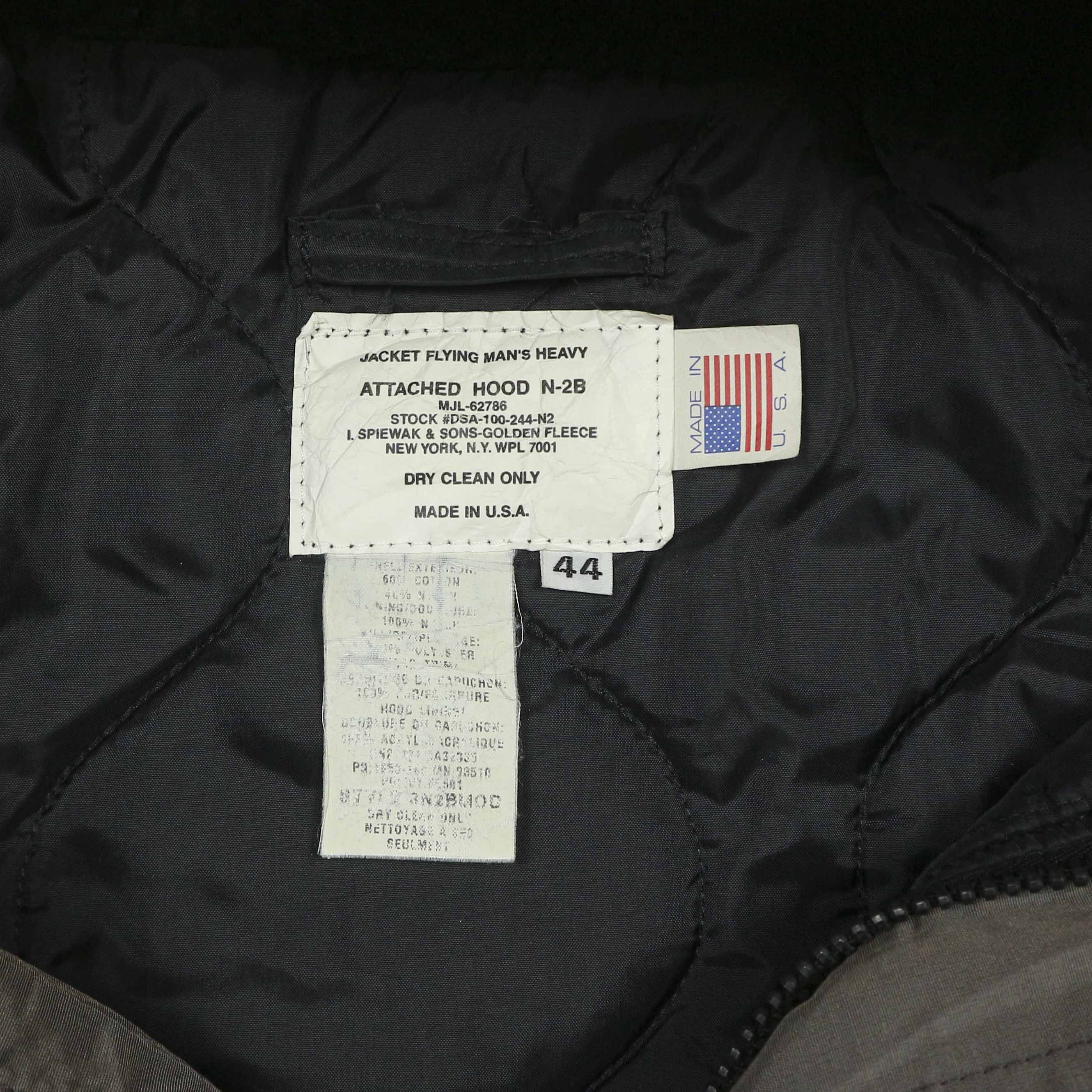 Spiewak & Sons USA Made N-2B Jacket Size XL