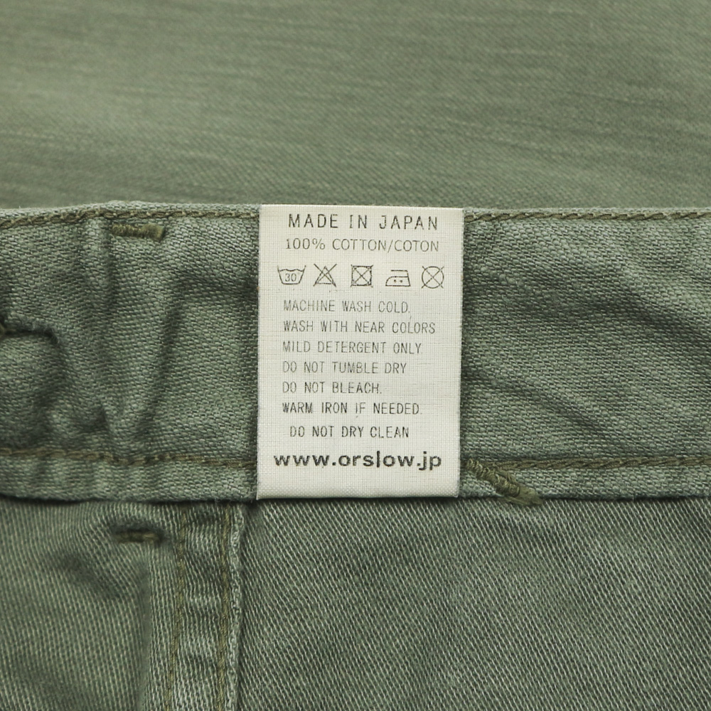 orSlow Japan Olive Sateen Slim Fatigue Pants Size 27