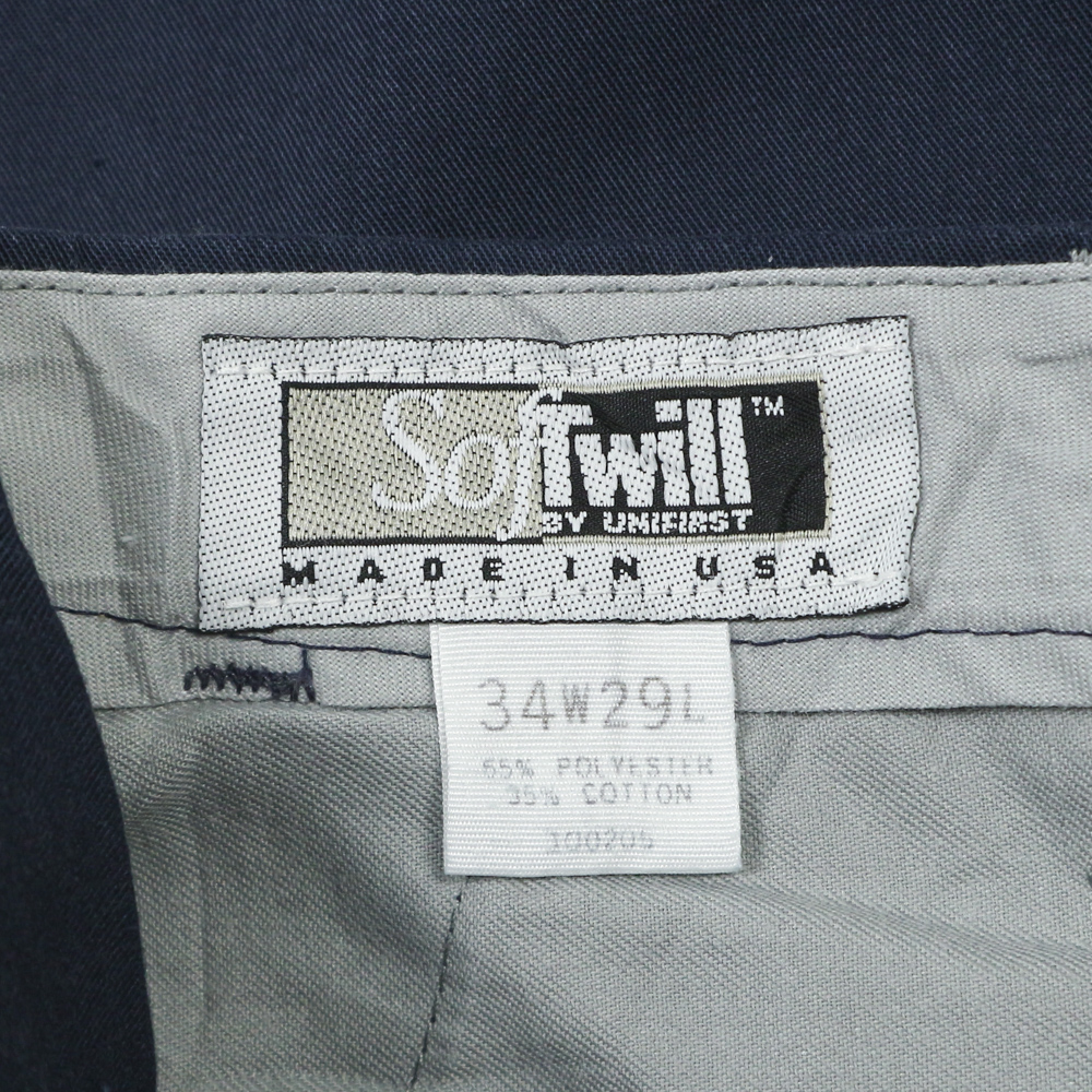 SofTwill Unifirst USA Navy Work Uniform Pants Size 34