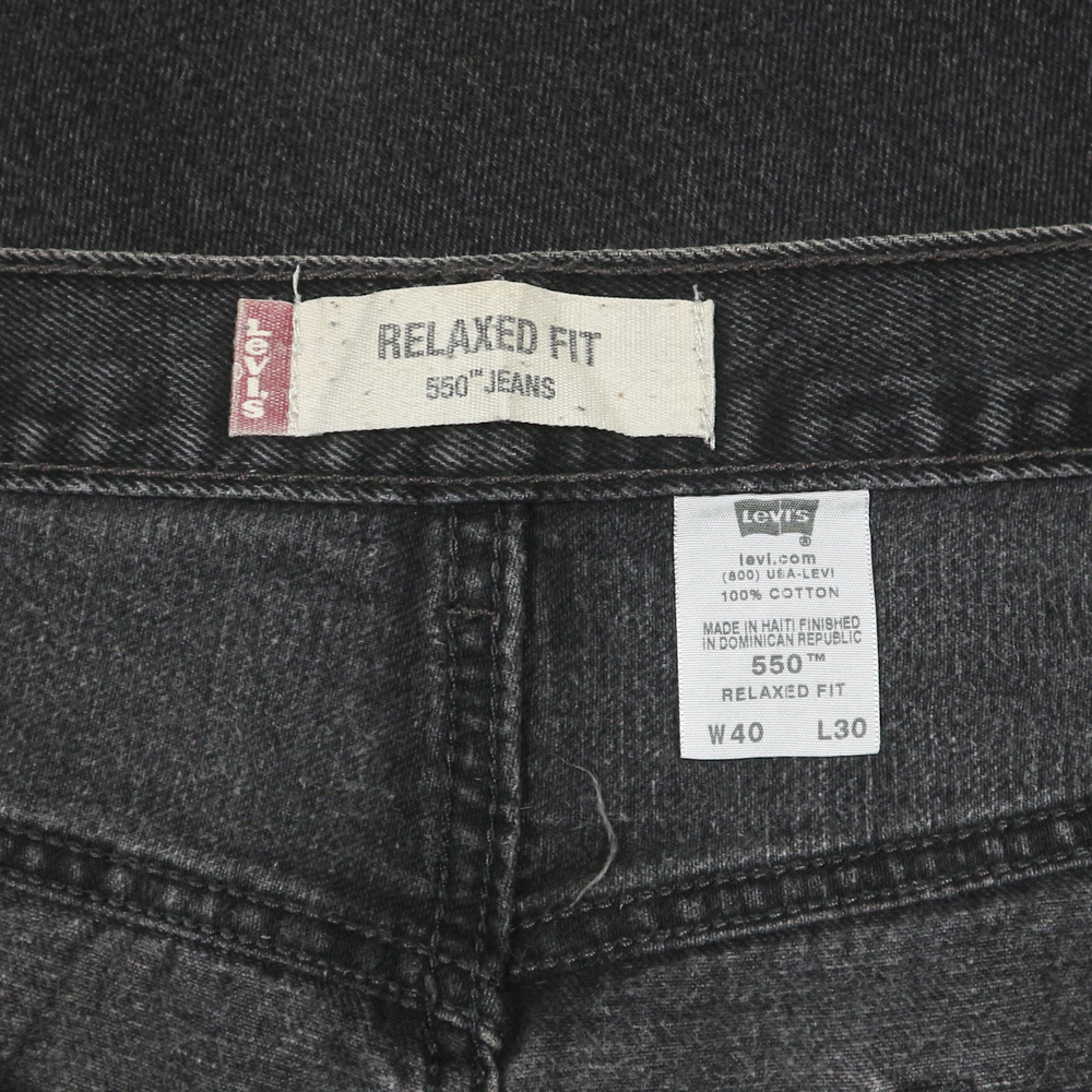 2000s Levi's 550 Black Denim Jeans Size 38