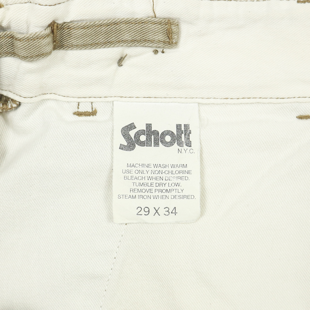 Schott Japan Type Military Khaki Trousers Size 28