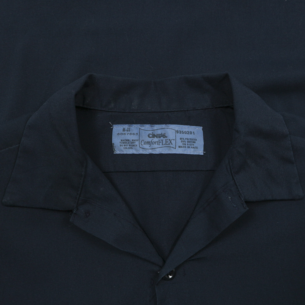 Cintas Navy Uniform Work Shirt Size M