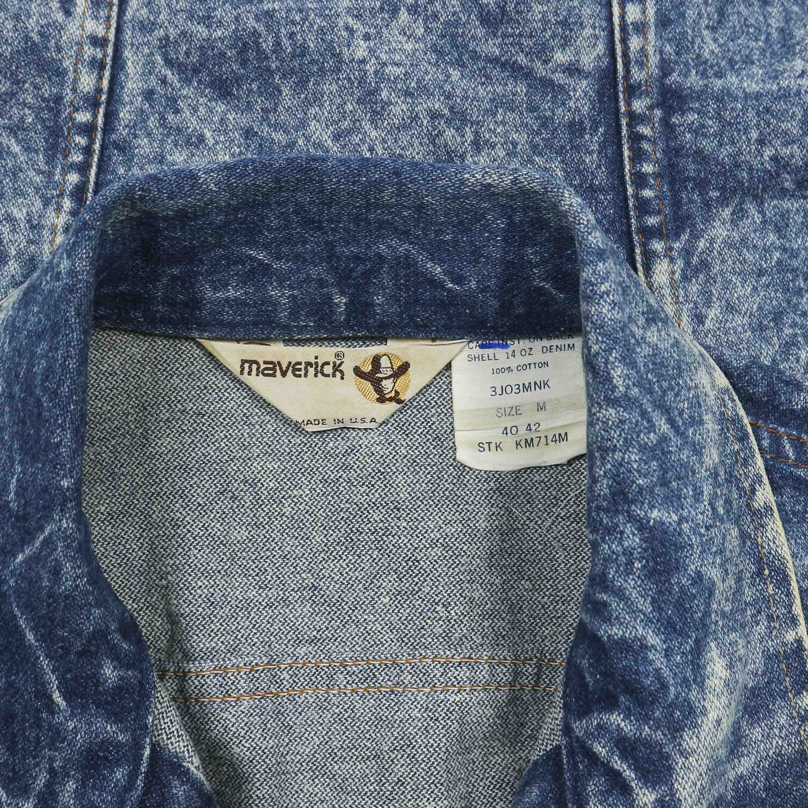 Vintage 80s Maverick USA Denim Jacket Size M