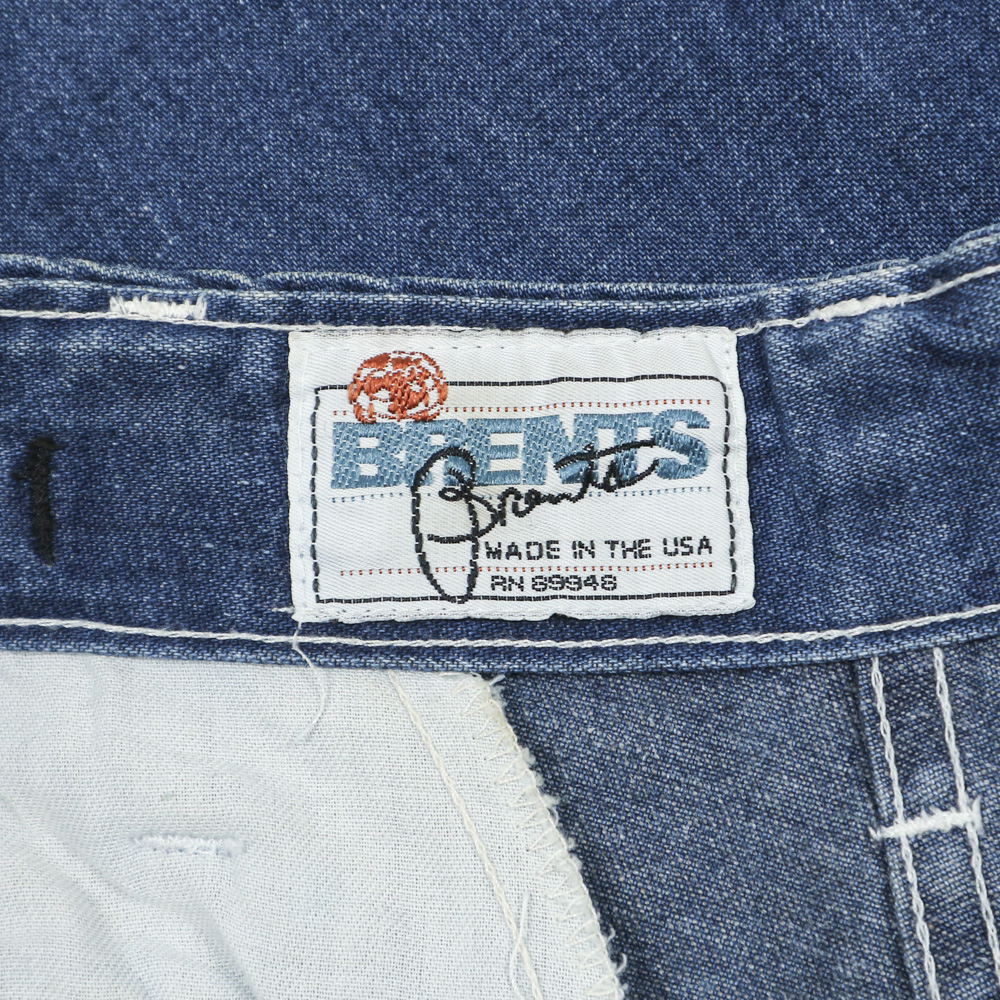 Vtg 80s Brents USA Denim Cargo Pants Size Small-Long