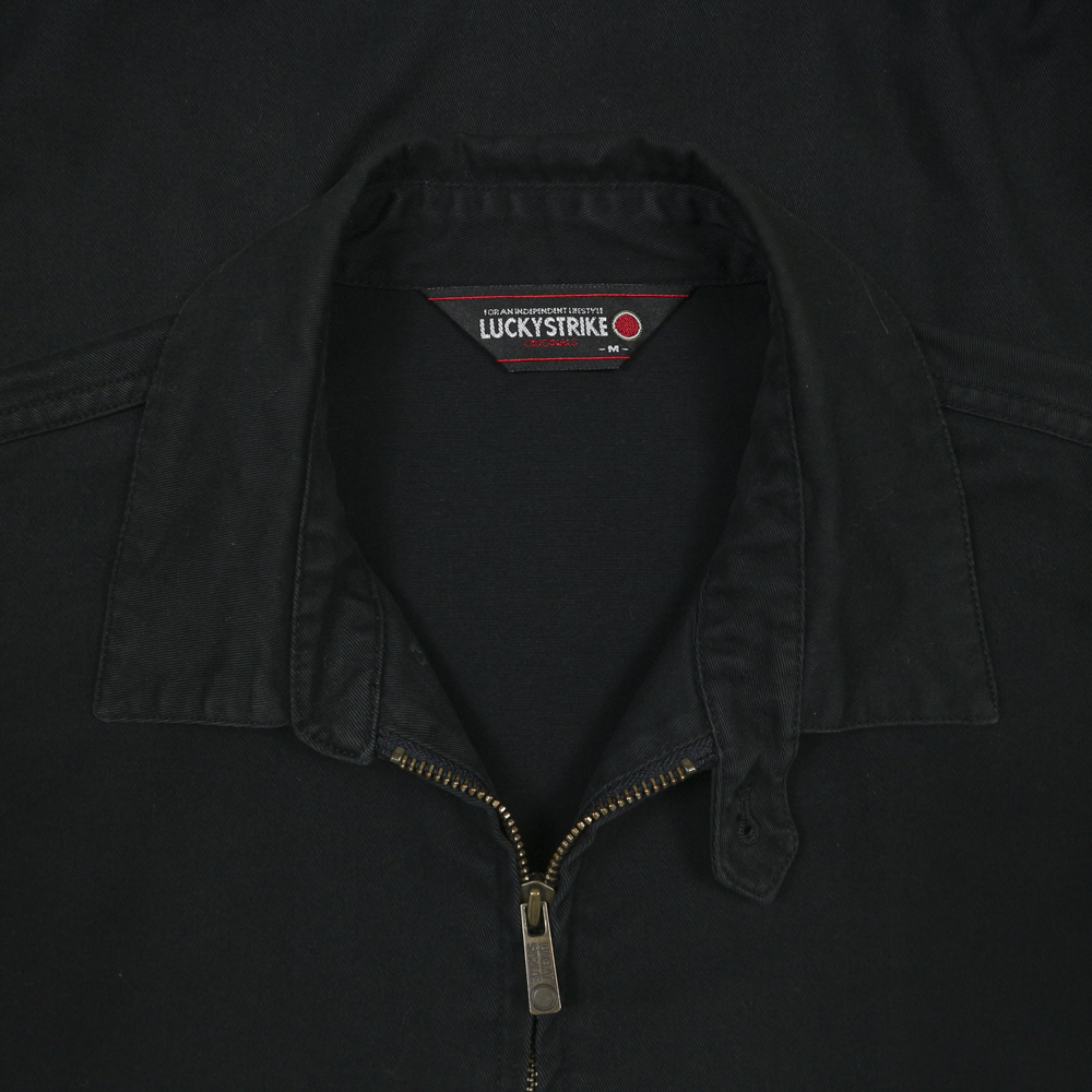 Lucky Strike Black Harrington Jacket Size L