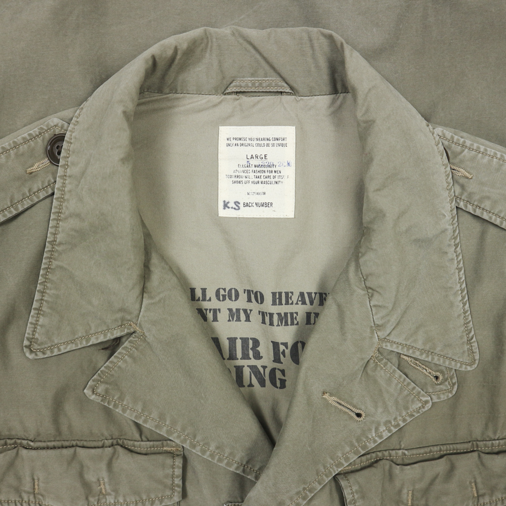 Back Number Type Military Field Jacket Size L
