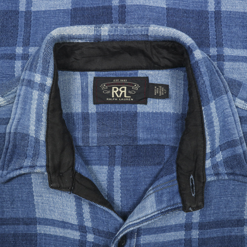 Double RL Heavy Flannel Work Shirt Size L