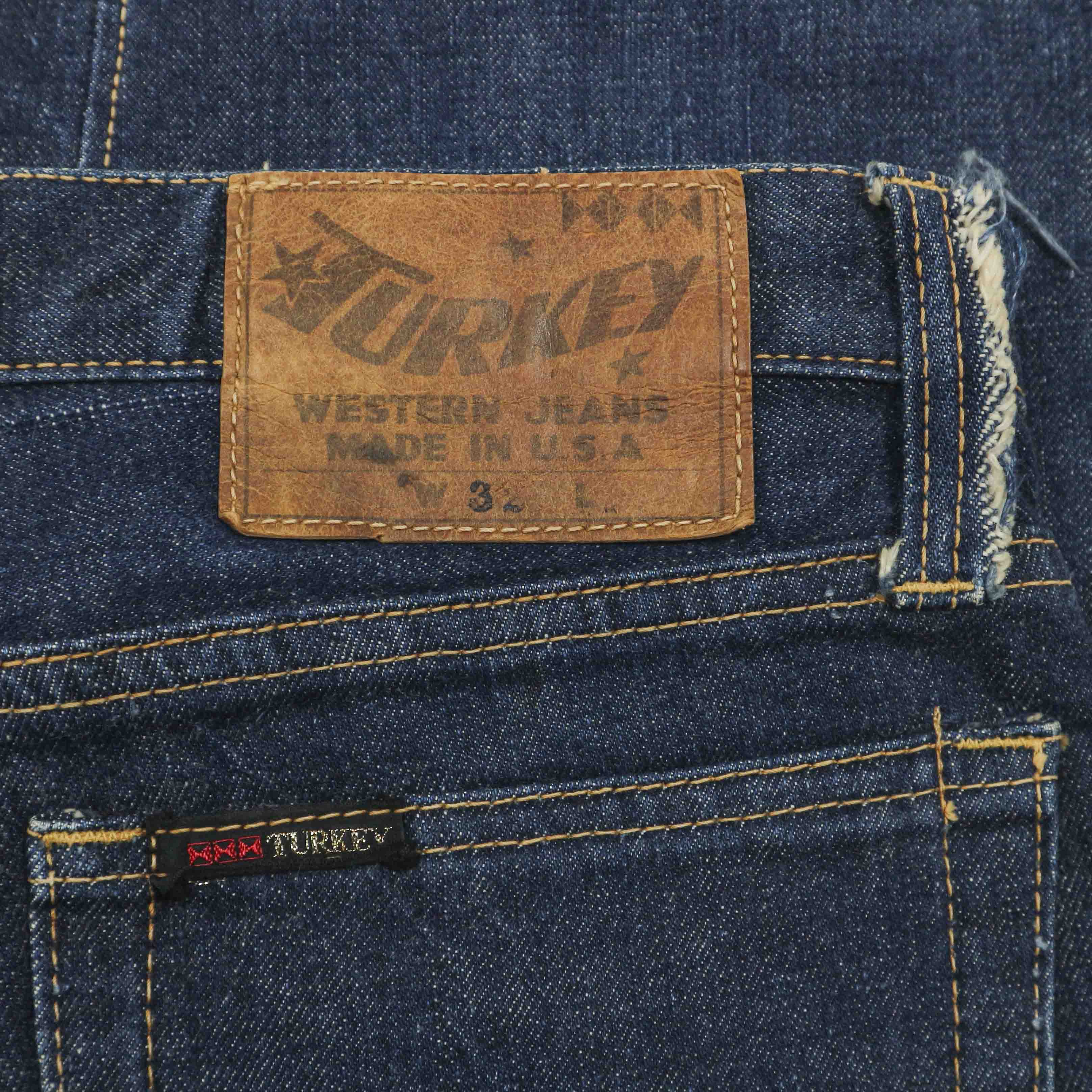 Vtg Turkey USA Half Selvedge Denim Jeans Size 30