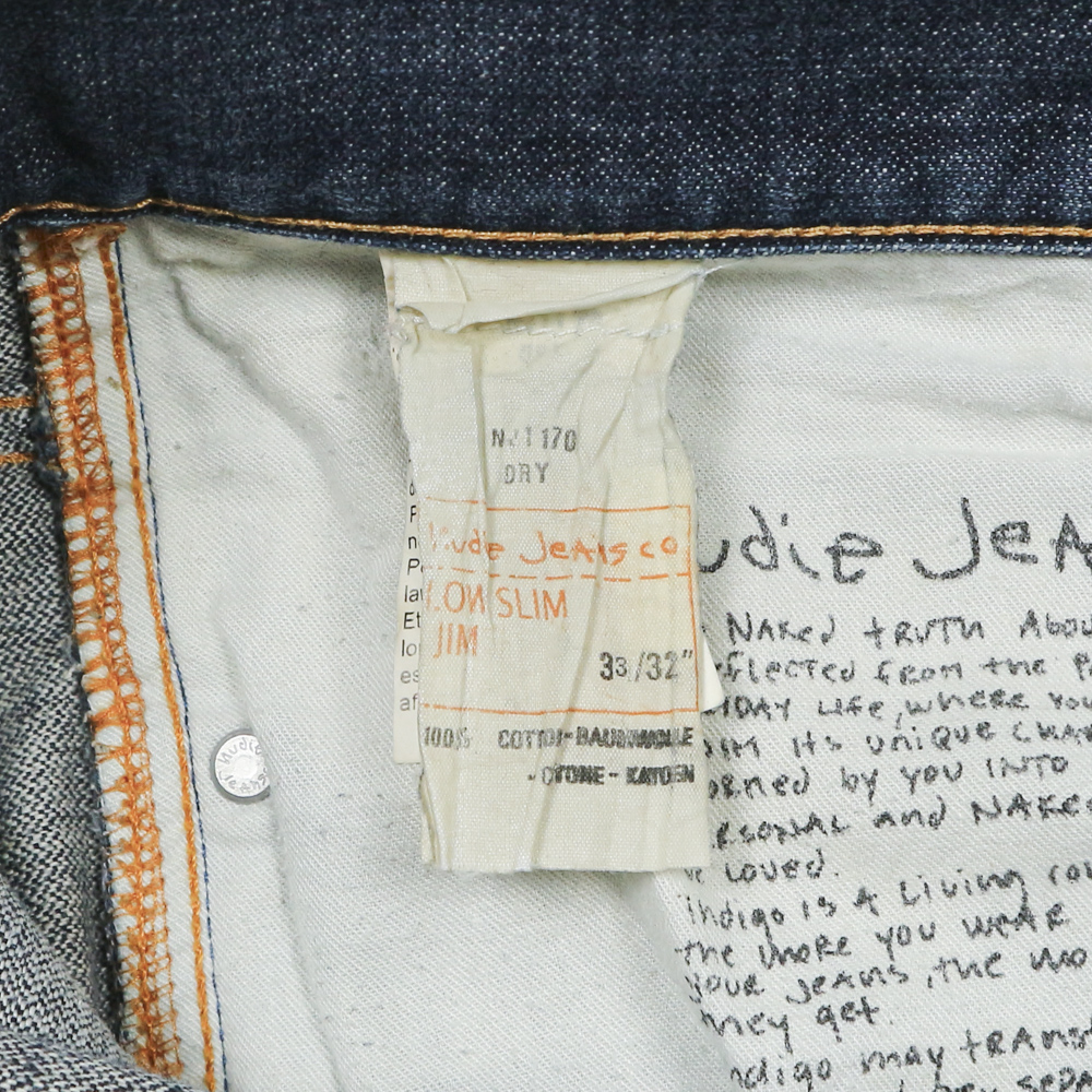 Old Nudie Model Slim Jim Denim Jeans Size 33
