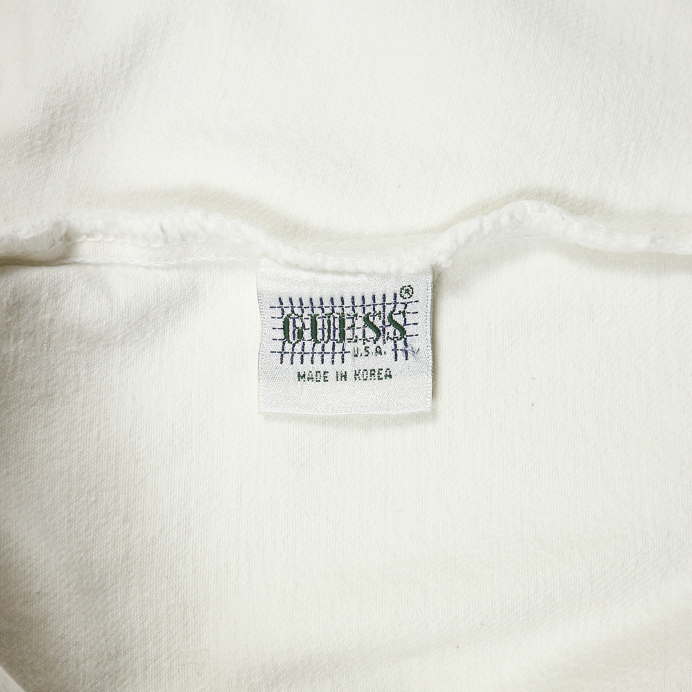 90s Guess White Trucker Denim Jacket Size L