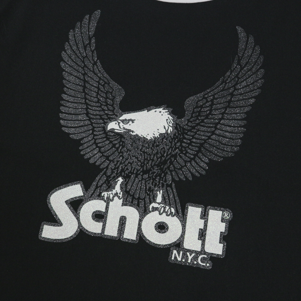 Schott N.Y.C. Black Ringer T-Shirt Size XL