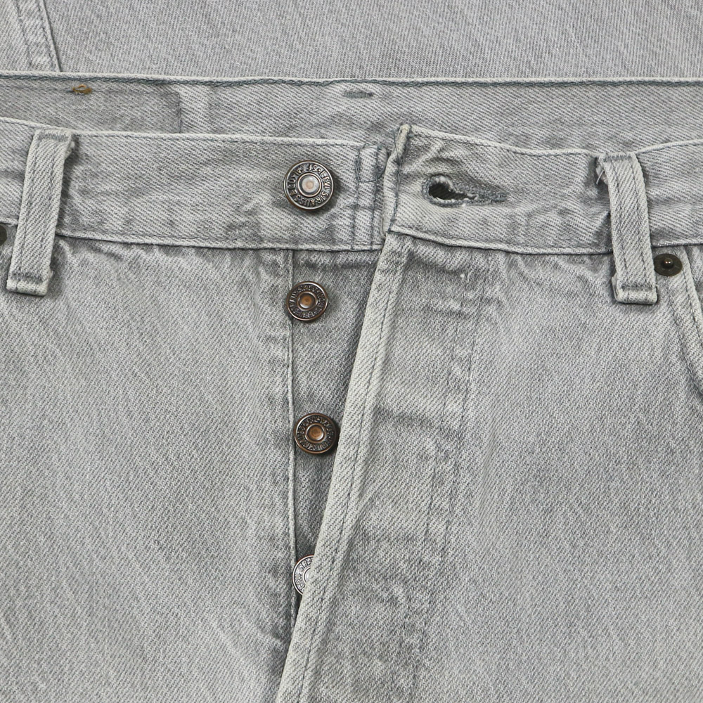 Vtg 80s Levi's 501 USA Gray Denim Jeans Size 34