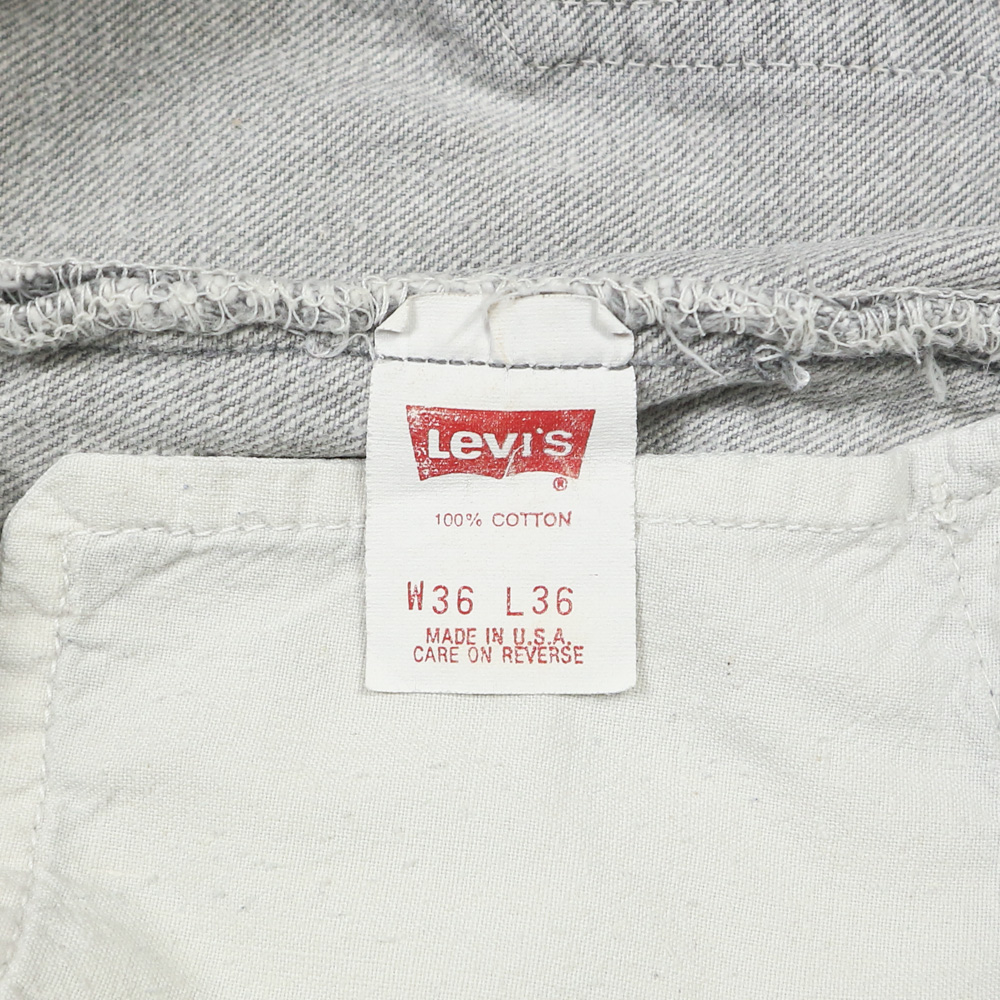 Vtg 80s Levi's 501 USA Gray Denim Jeans Size 34