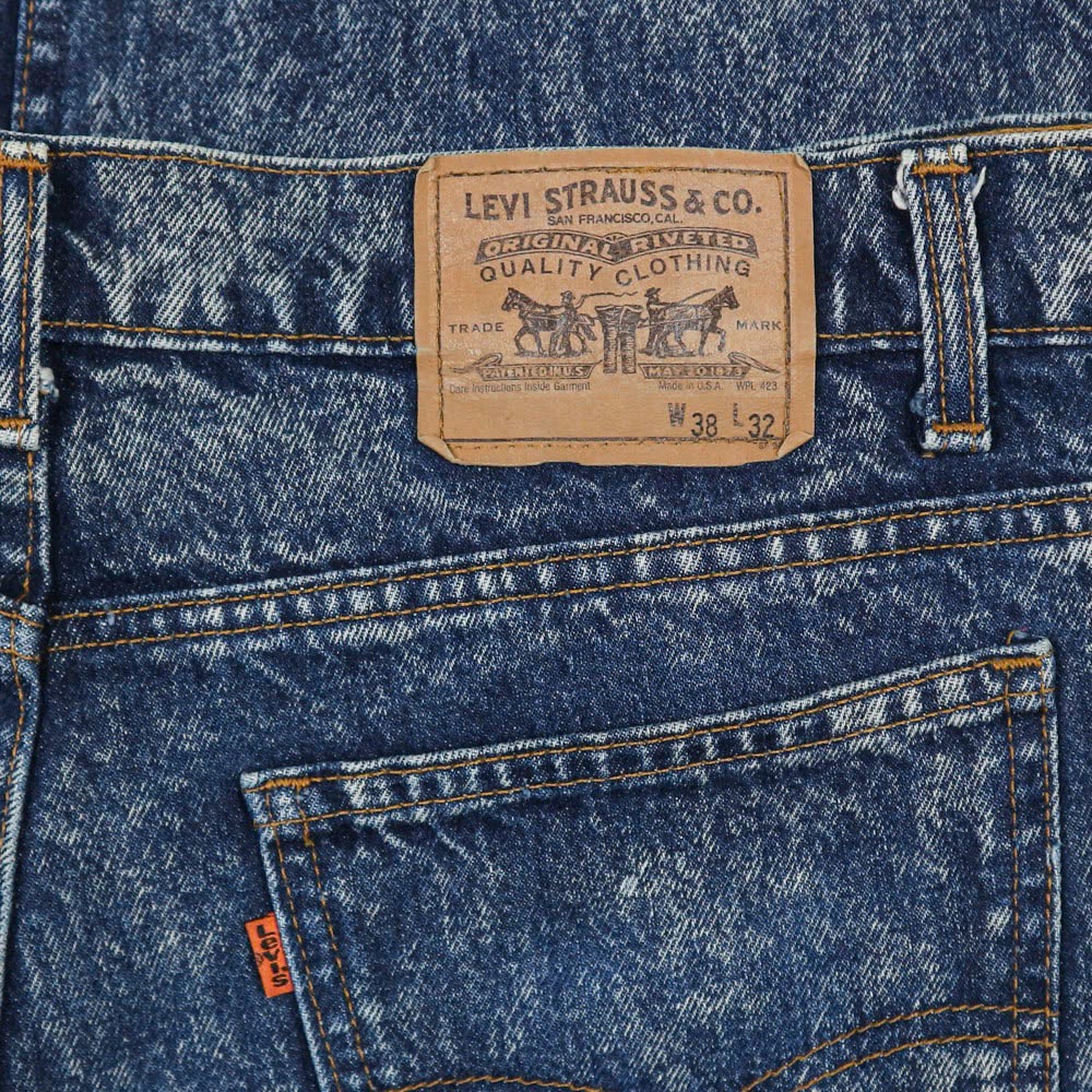 Vtg 80s Levi's 550 USA Made Denim Jeans Size 37