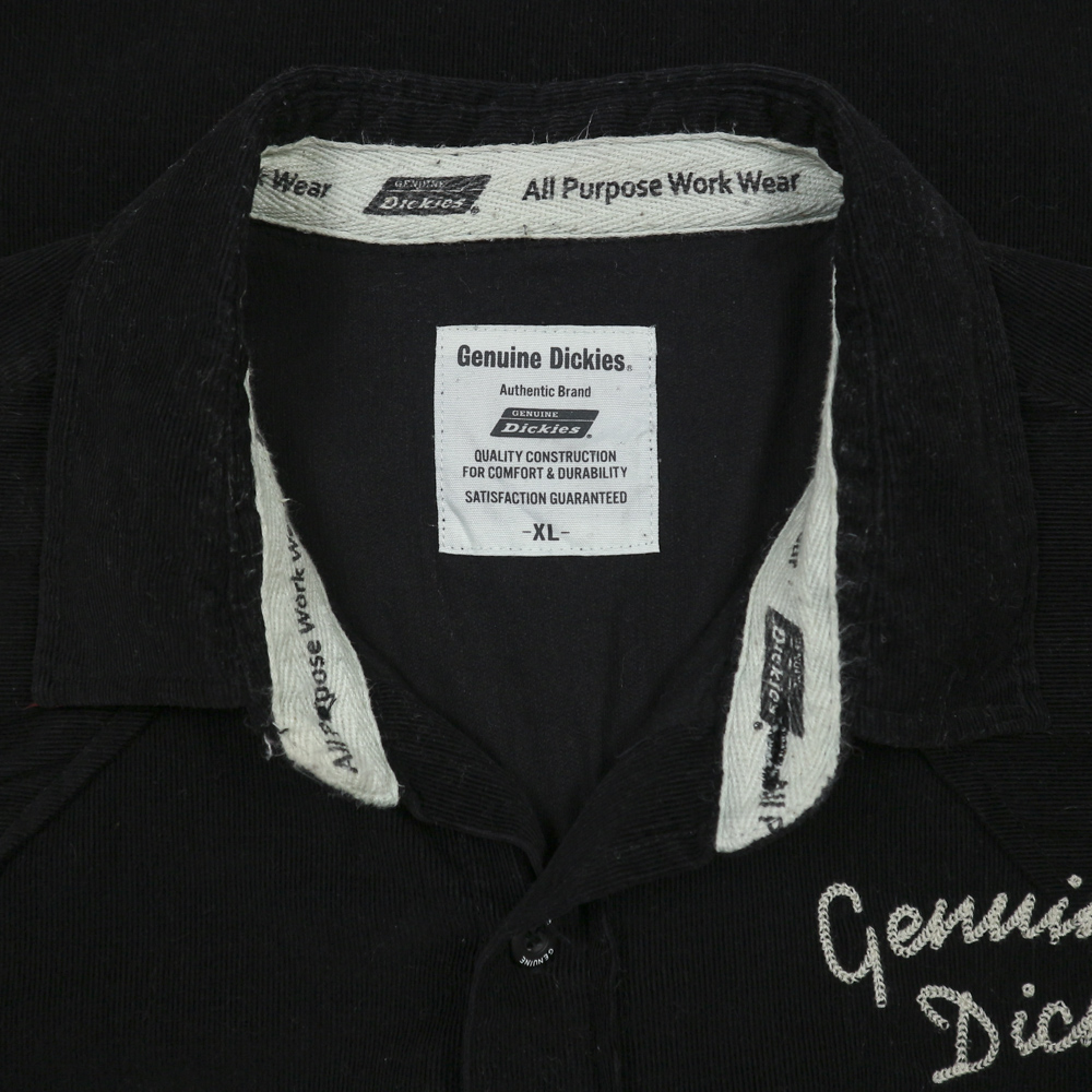 Dickies Black Corduroy Work Shirt Size L