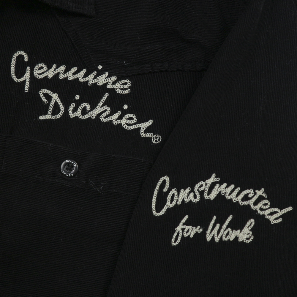 Dickies Black Corduroy Work Shirt Size L